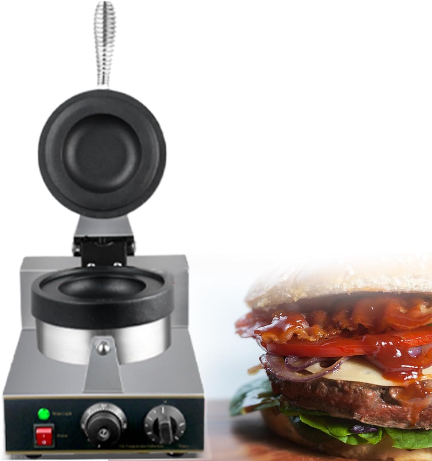 Ice Cream Burger Maker, Burger Maker, Ice Cream Filling Waffle Maker, Hamburger Waffle Maker Sandwich Press, Non Coated, Household Or Commercial.
