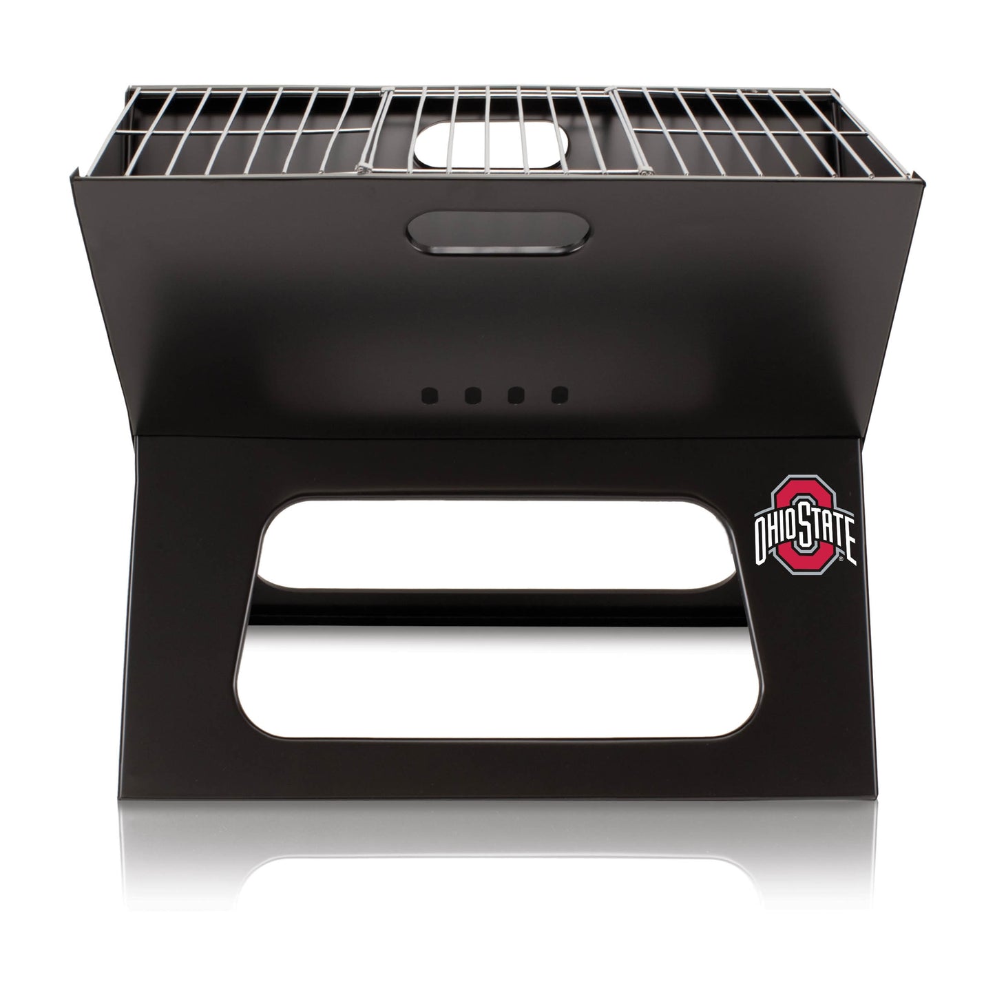 Picnic Time Compact Cast Iron Grilling Accessory Kit - 4-Piece Set with 203 sq inches Grilling Surface and Durable Carrying Tote 775-00-175-444-0