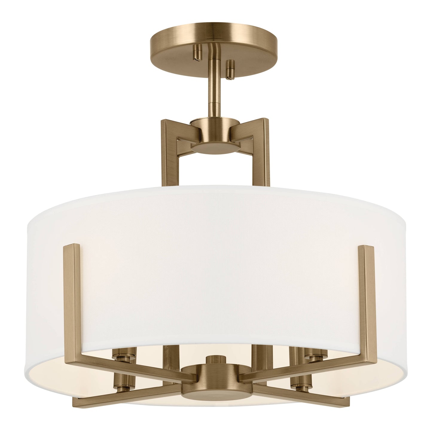 Kichler Malen 4 -Light 15.5-in Gold Semi Flush Mount Light 5384857