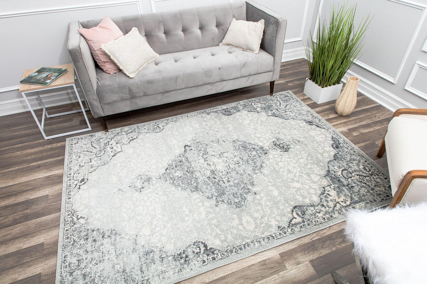 Rugs America Hailey 8 x 10 (ft) Loomed Polypropylene Spring Snowflake Rectangular Indoor Medallion Vintage Area rug