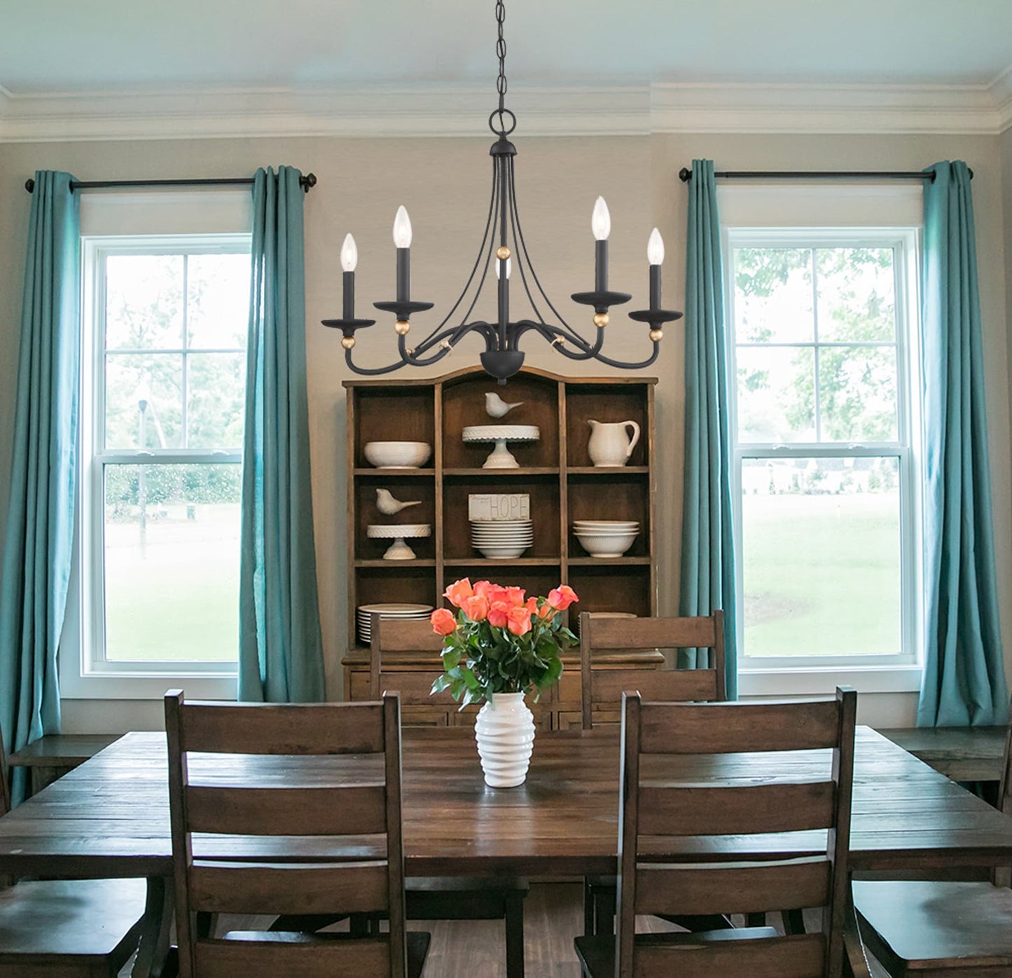 Minka Lavery Westchester County 5 -Light Multiple finishes Black Traditional For Use in Bedrooms, Dining Rooms, Foyers, Living Rooms Chandelier 2676431