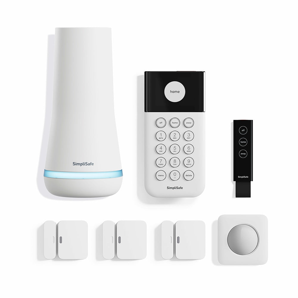 SimpliSafe 7pc Indoor Home Security System Wi-fi Compatibility Smart Battery-operated Home Security System KT036-01RUS