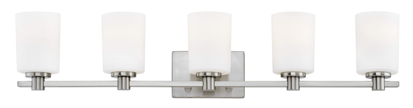 Hinkley Karlie 35.5-in 5 -Light Brushed Nickel Transitional Vanity light 5663166