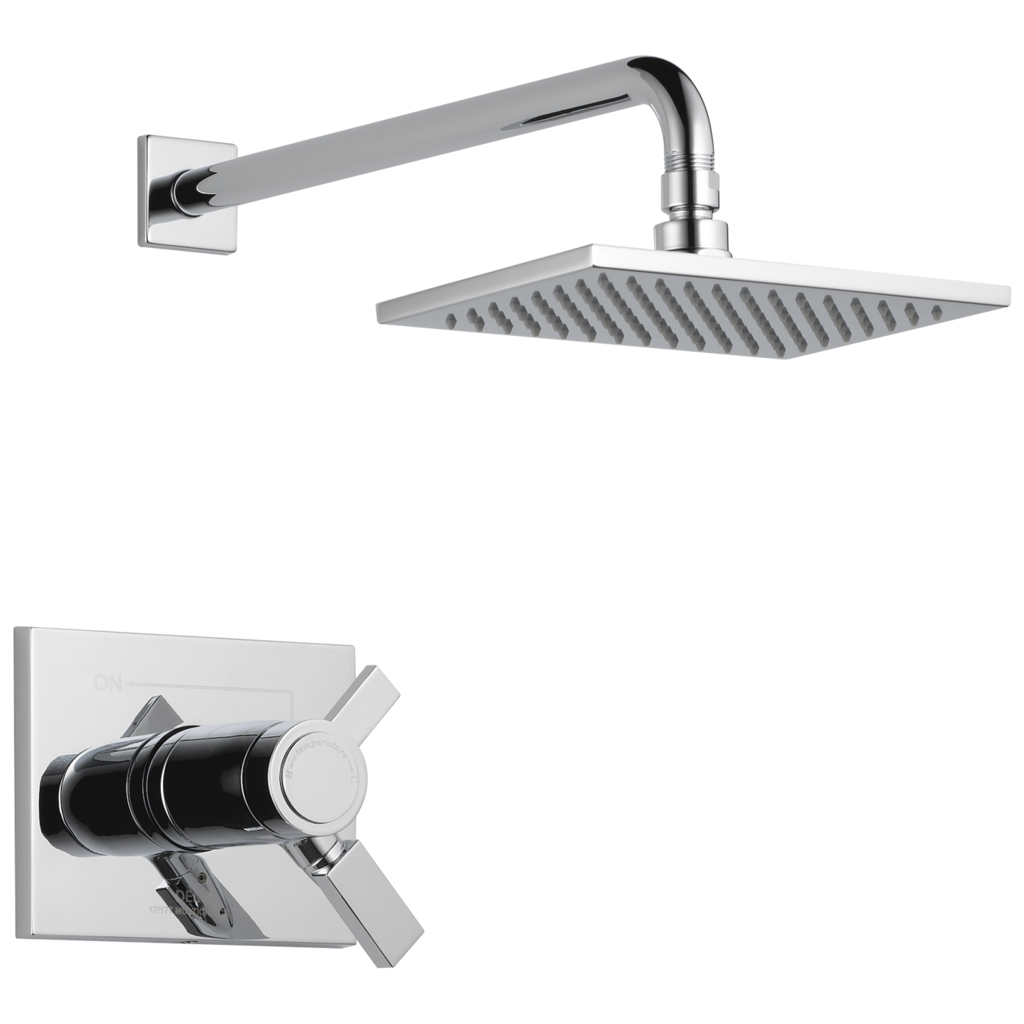 Delta Vero TempAssure Chrome 2-handle Single function 5.7-in Square Shower Faucet