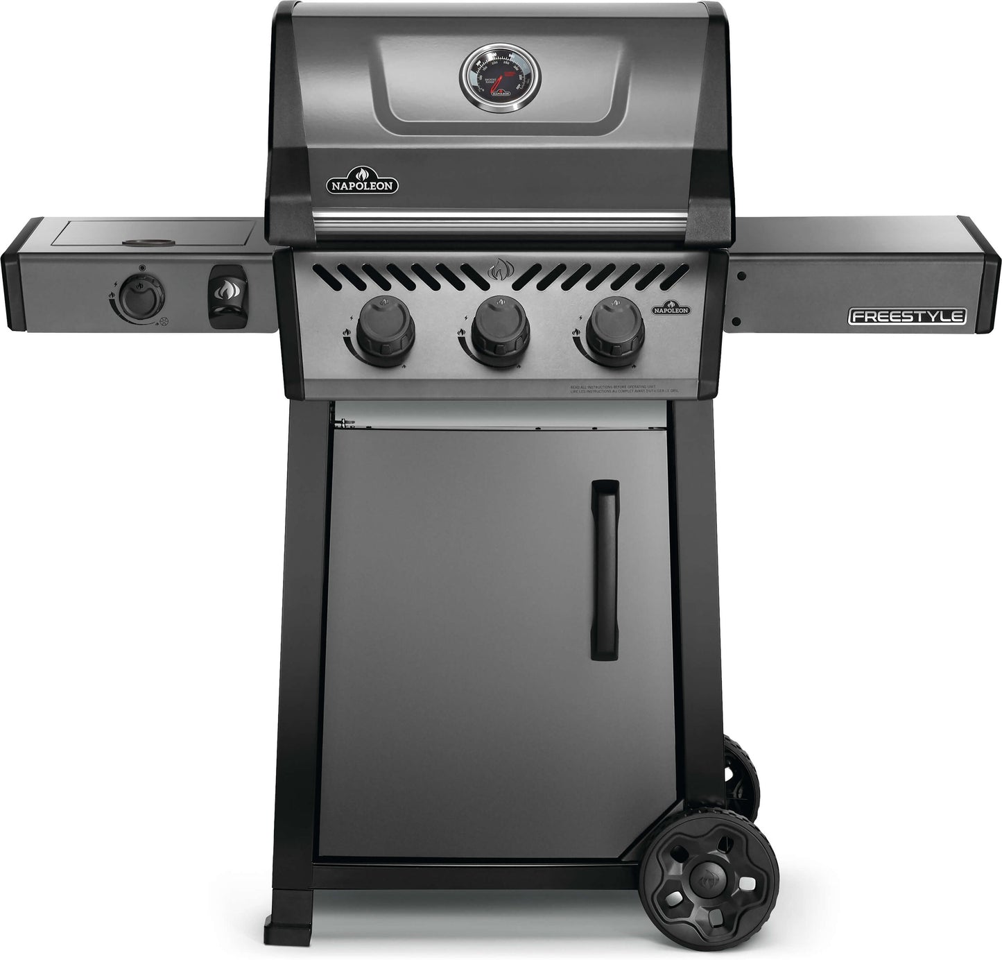 NAPOLEON Freestyle 365 Graphite Grey 3-Burner Liquid Propane Gas Grill with 1 Side Burner F365DSBPGT-ECP