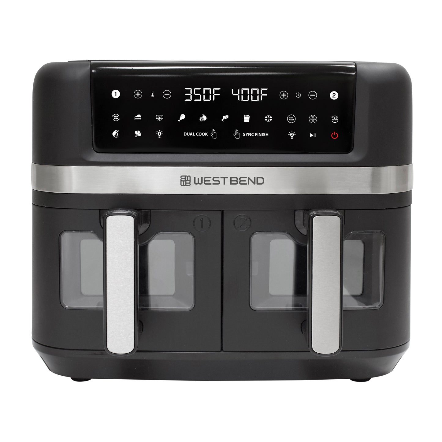 West Bend 10-Quart Black Programmable Dual Zone Air Fryer AFWB10BK13