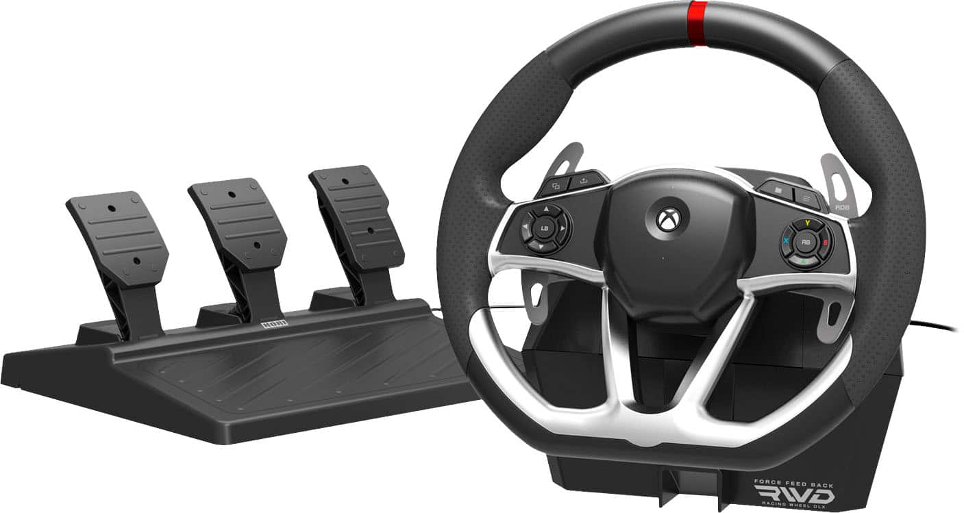 HORI Force Feedback Racing Wheel DLX Designed for Xbox Series X|S - Black
