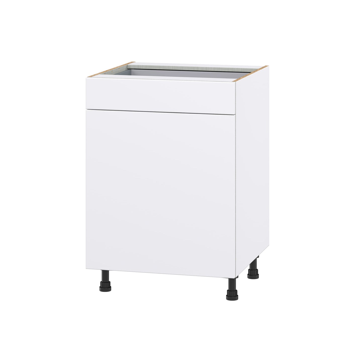 Hugo&Borg Lasalle 24-in W x 34.5-in H x 24-in D Bright White Slab Base Fully assembled Cabinet Flat Panel