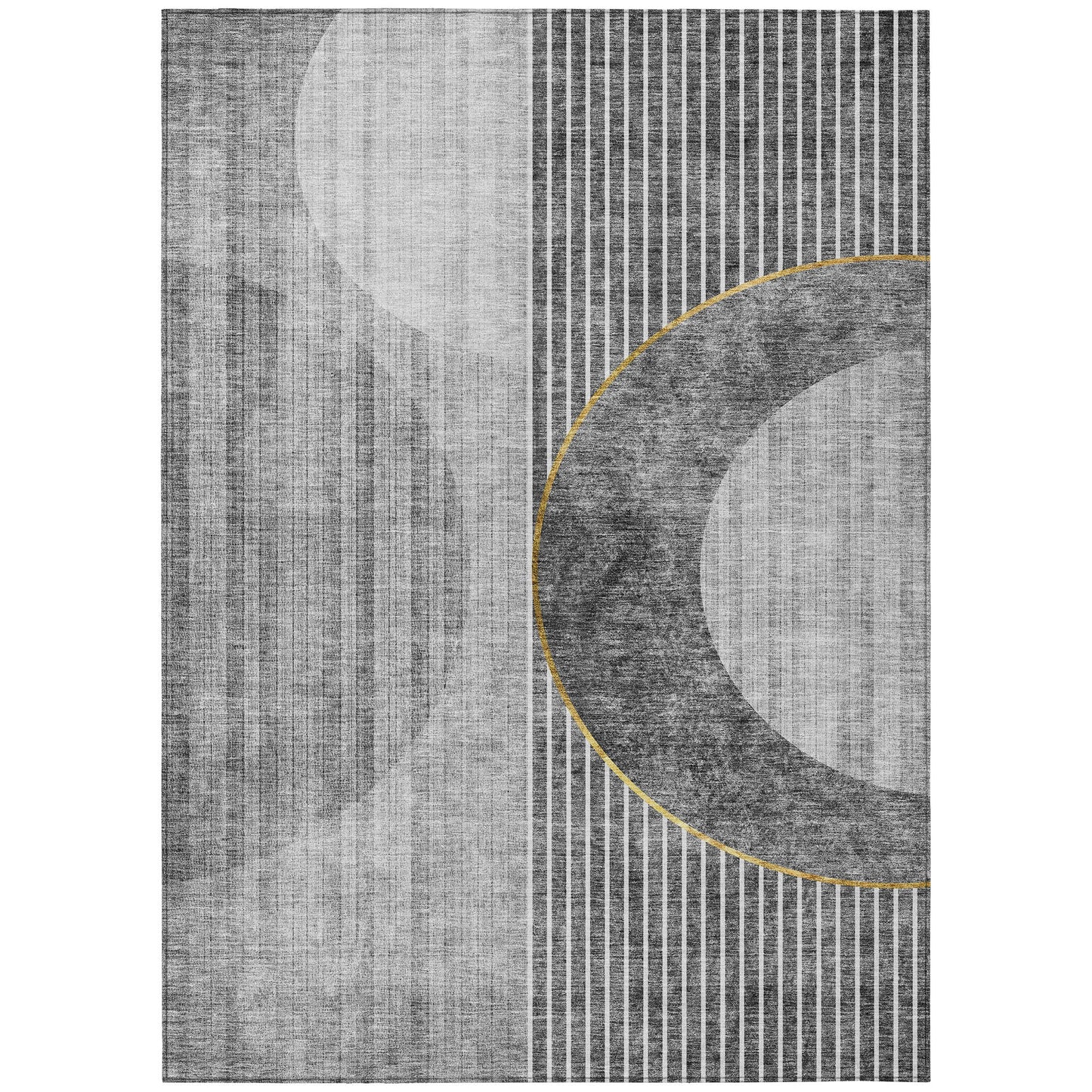 Addison Rugs Chantille ACN676CC 8 x 10 (ft) Charcoal Rectangular Indoor/Outdoor Geometric Machine washable Area rug