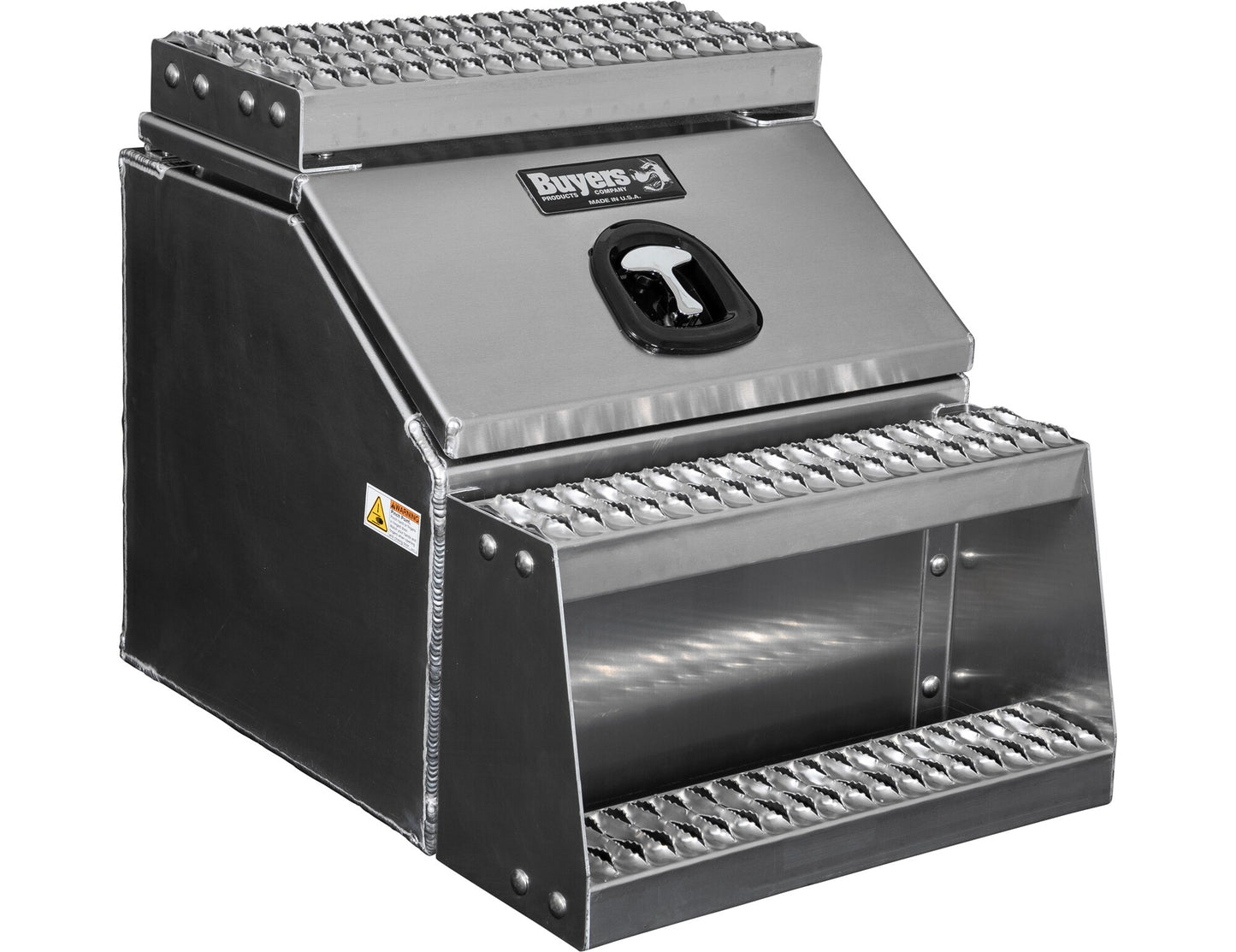 Buyers Products 29-in x 24.5-in x 22.5-in Smooth Aluminum Step Box Truck Tool Box 1705286