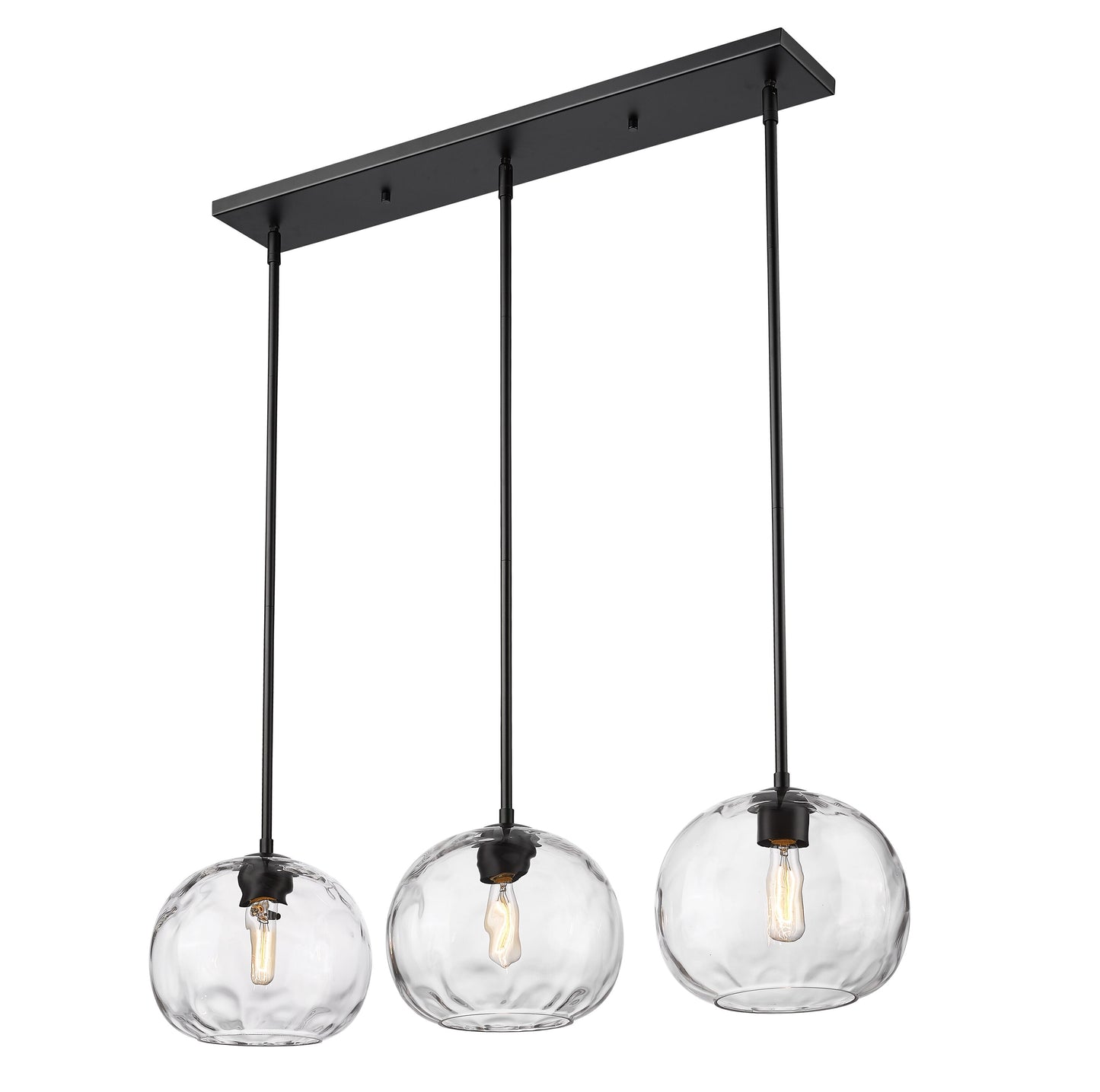 Z-Lite Chloe 3 -Light Matte Black Transitional For Use in Bedrooms, Dining Rooms, Foyers, Kitchens, Living Rooms Chandelier