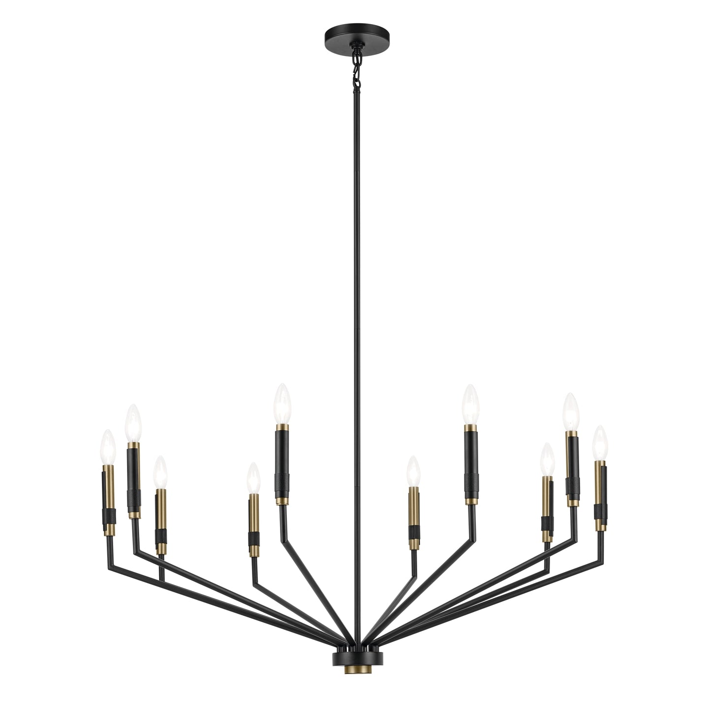 Kichler Armand 10 -Light Black Modern/contemporary Bare bulb For Use in Bedrooms, Dining Rooms, Foyers, Kitchens, Living Rooms Chandelier 6297606