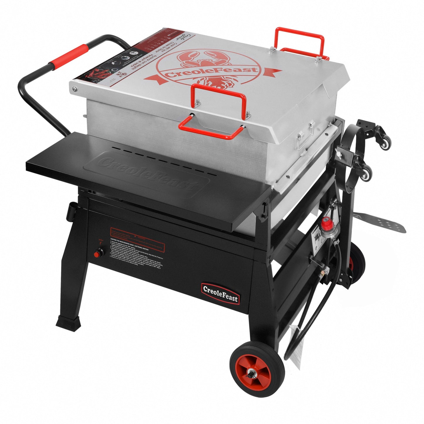 Creole Feast Single Sack Crawfish Boiler 2-Burners Propane Electronic Aluminum Boiler CFB1001A