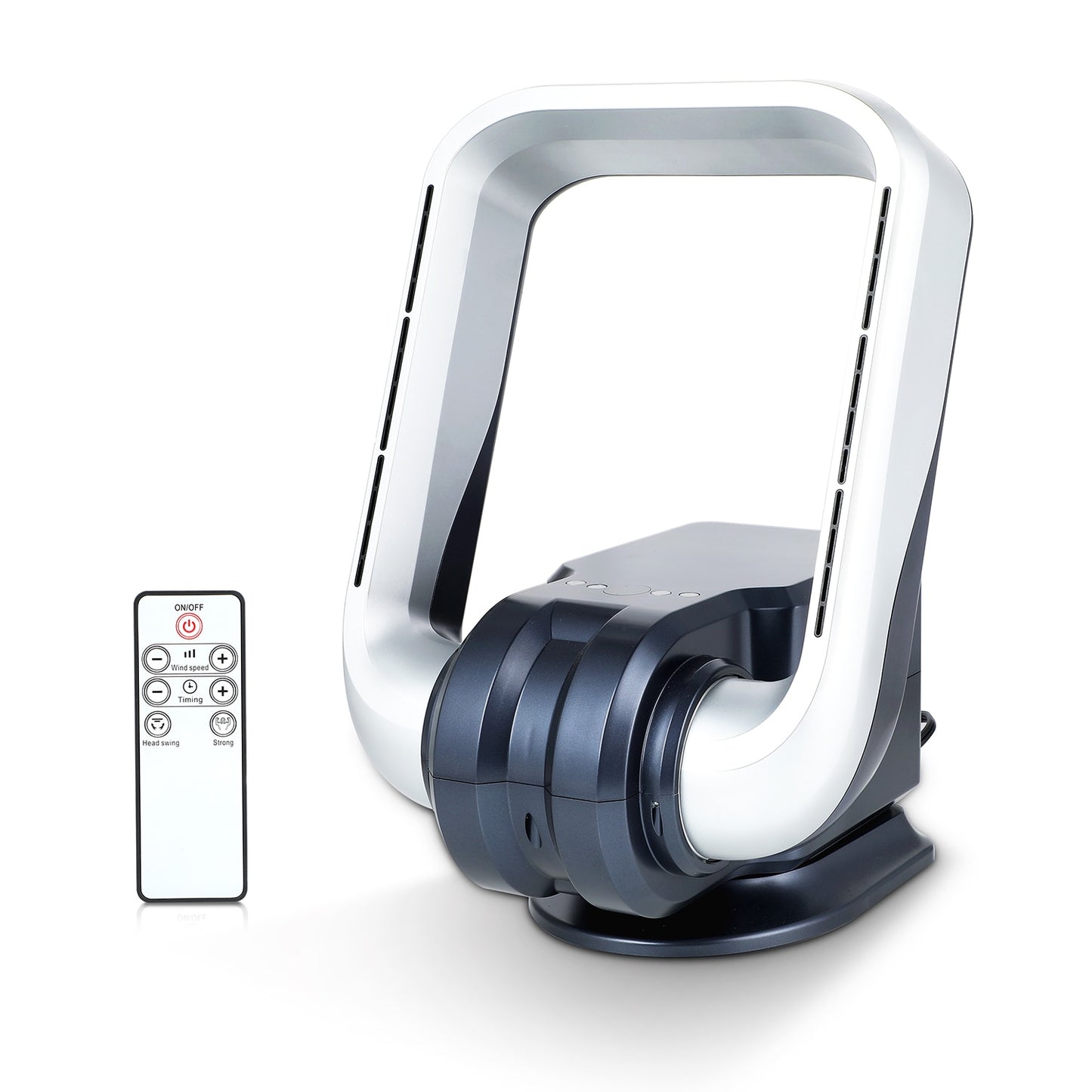 Mondawe 15.7-in 120-Volt 3-Speed High Velocity Indoor Blue Desk Fan with Remote MO-H313340