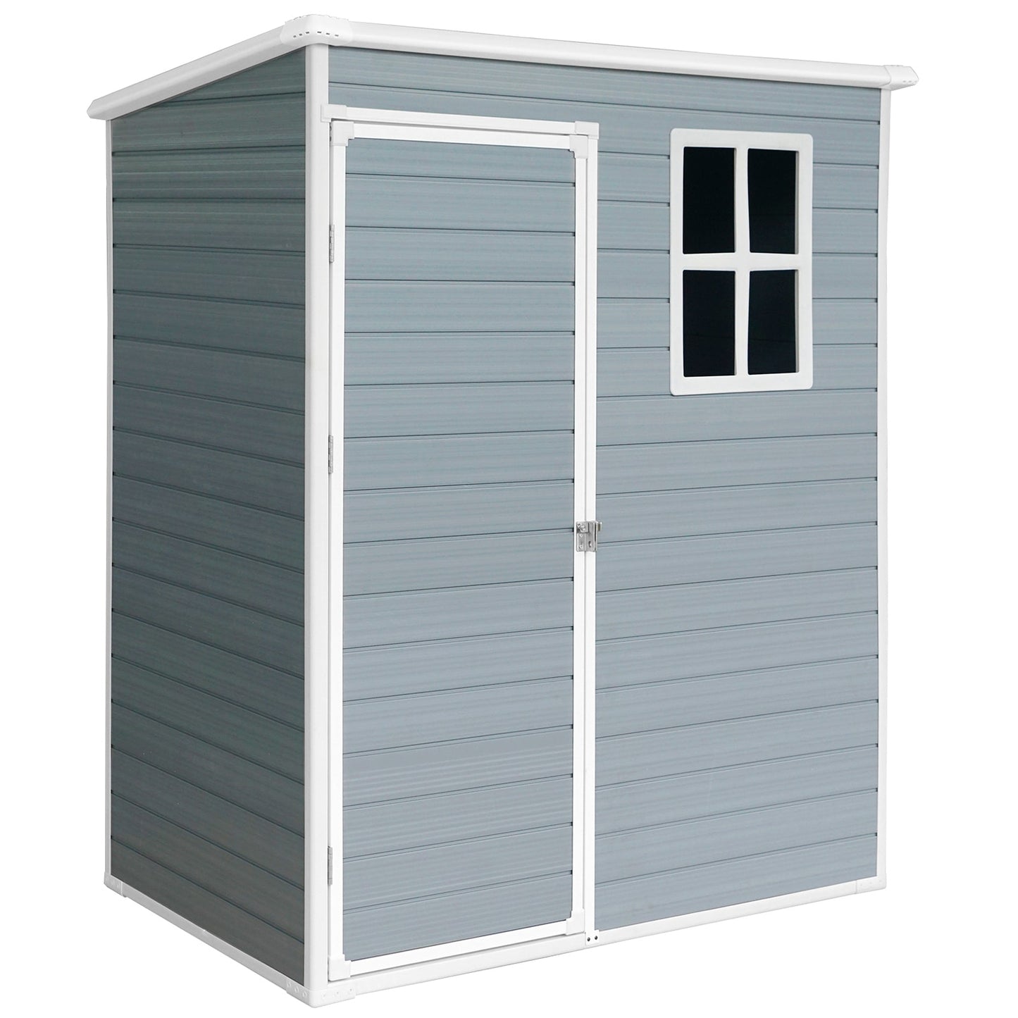 Mondawe 5-ft x 3-ft Gray Lean-to Resin Storage Shed (Floor Included)