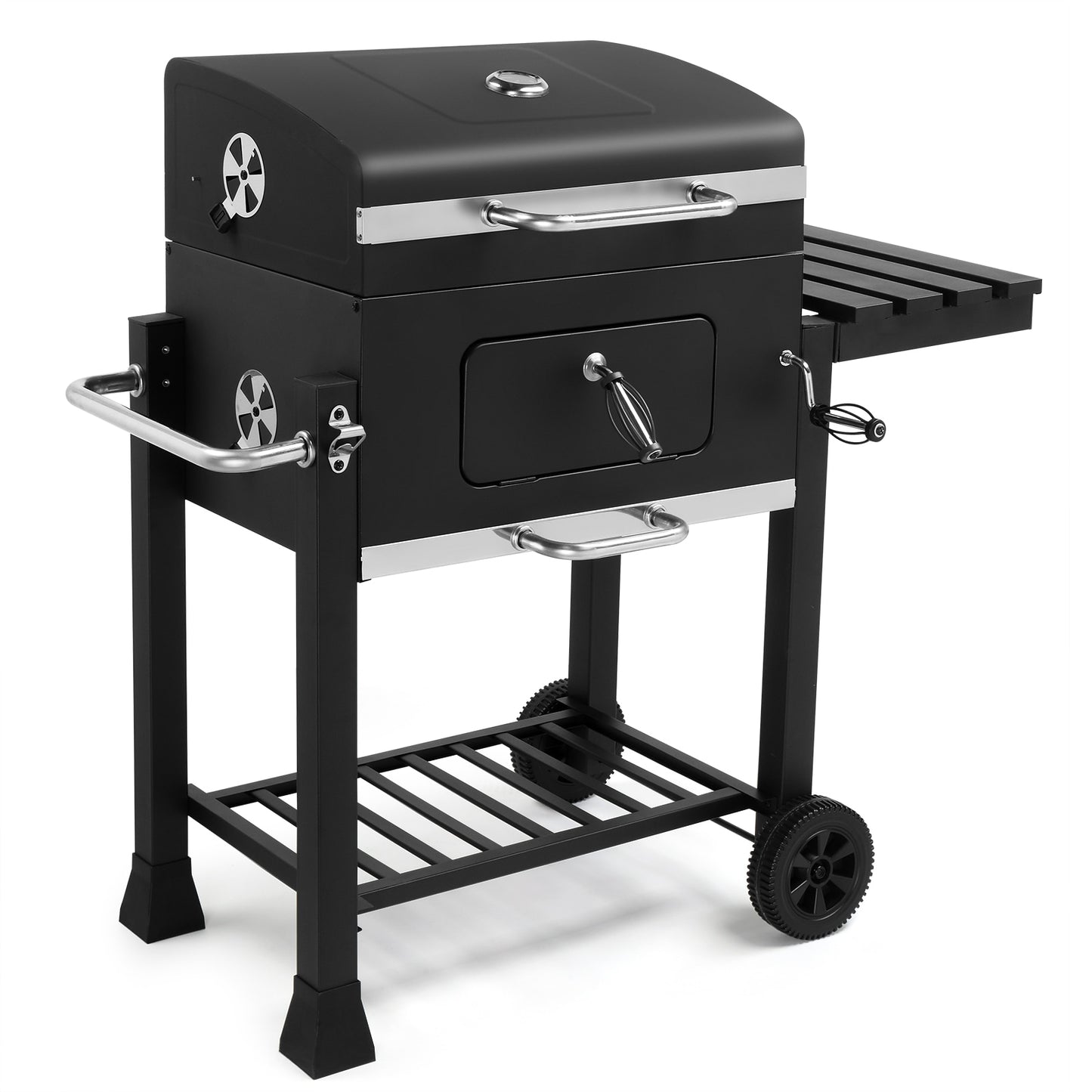 Winado Charcoal Grill 21-in W Black Cart Charcoal Grill