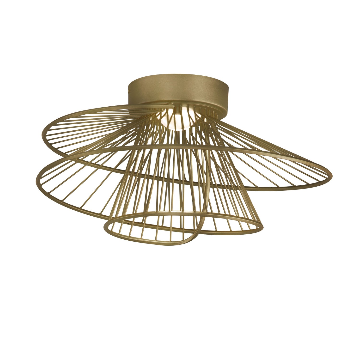 Maxim Lighting Zeta 1 -Light 20-in Antique Brass Indoor/Outdoor Integrated LED Flush Mount Light
