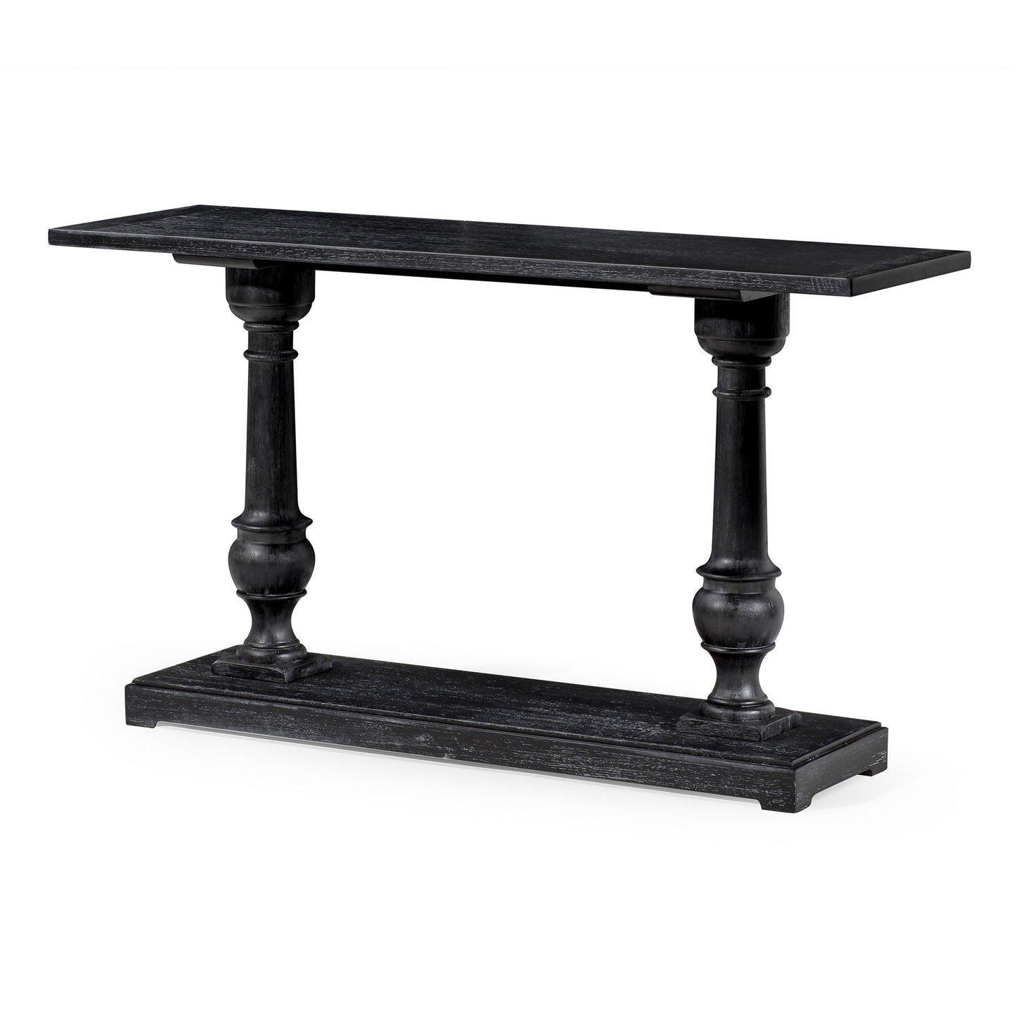 Maven Lane Arthur Traditional Rectangular Accent Console Table for Small Spaces and Front Door Entrance Hallway in Antiqued Black Finish