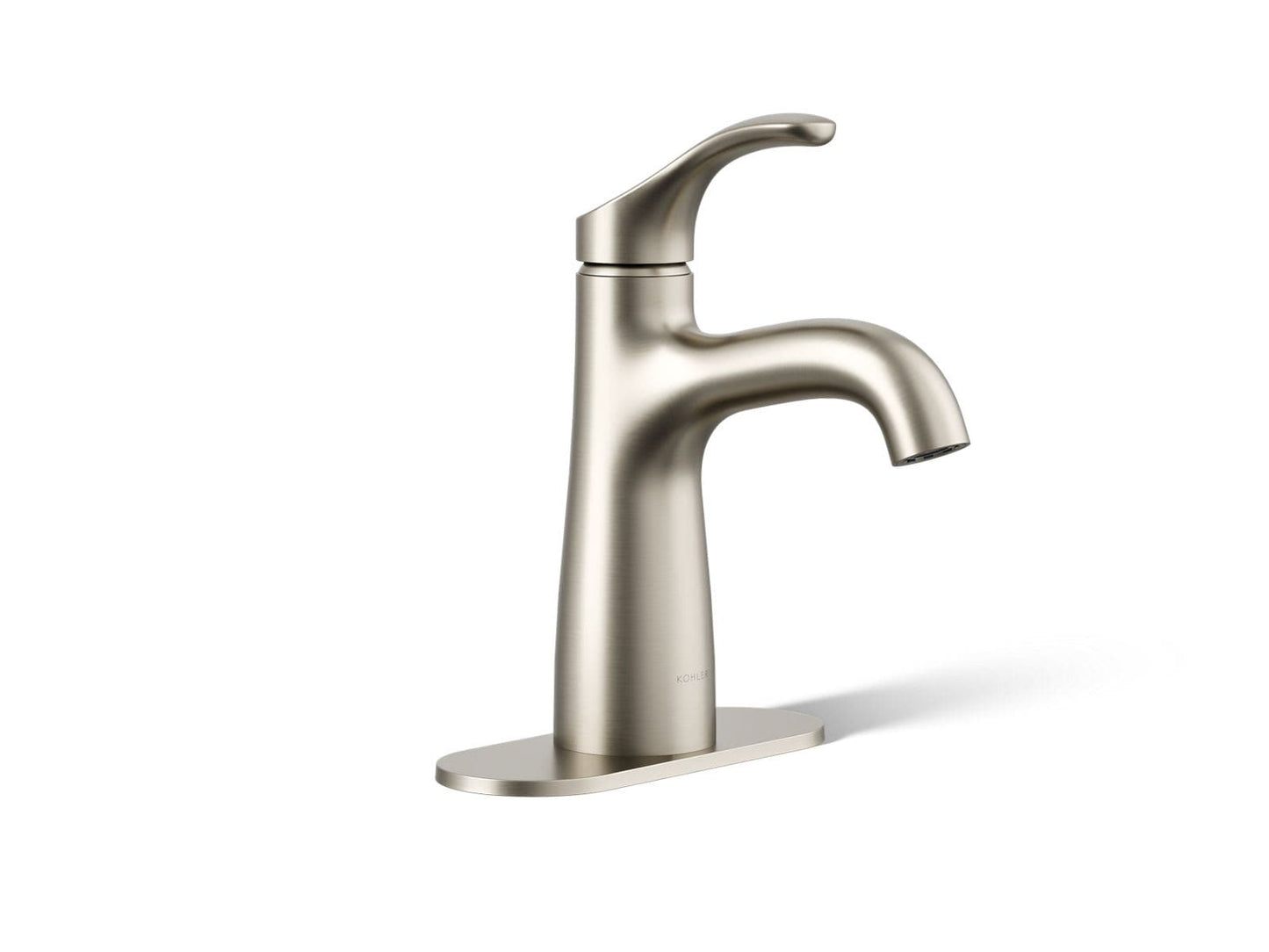 KOHLER Simplice 1.2 GPM Single Hole Lavatory Faucet in Vibrant Brushed Nickel (Valve Included)