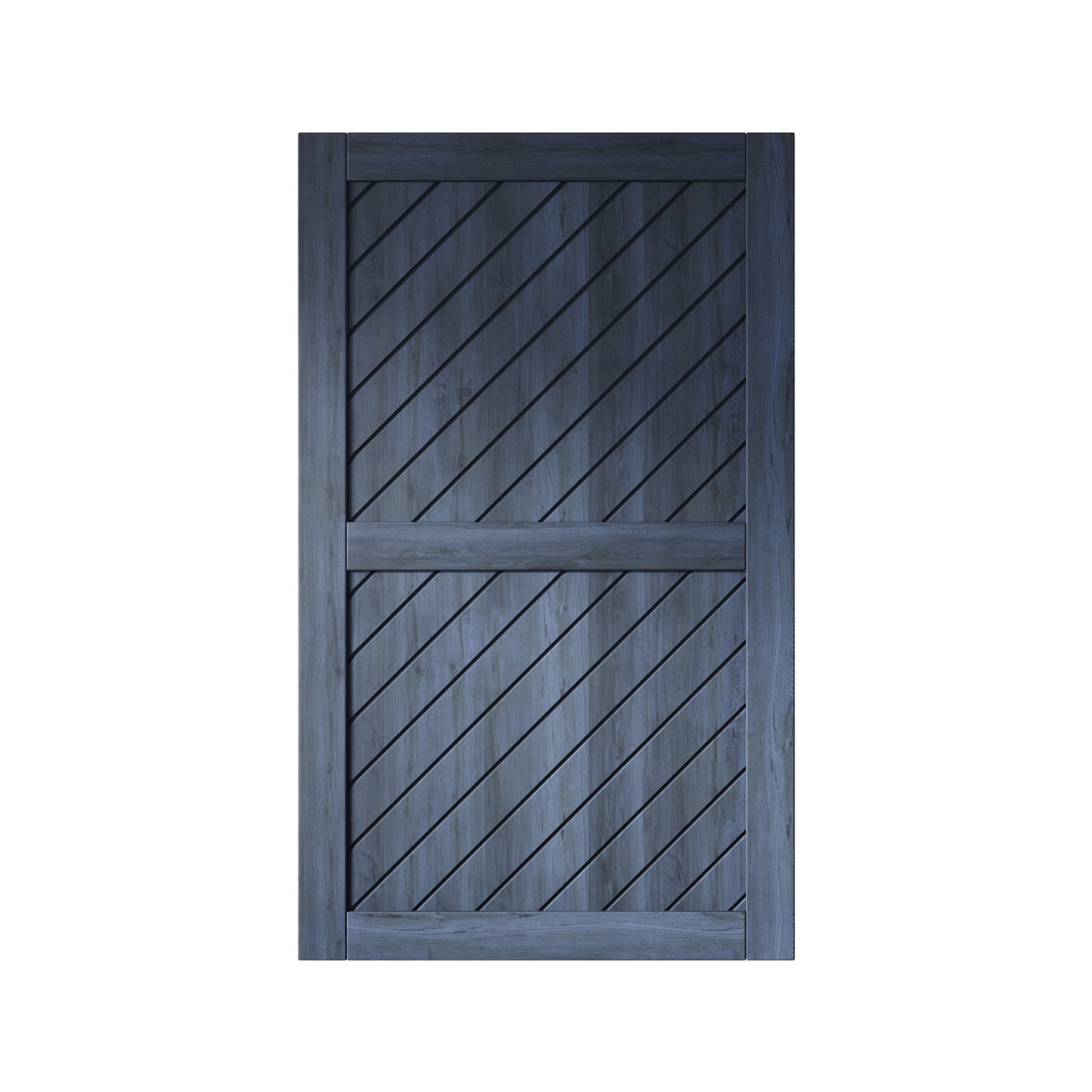 HOMACER 42-in x 80-in Navy Prefinished Non-standard Pine Wood Solid core Single Barn Door (Hardware Not Included)