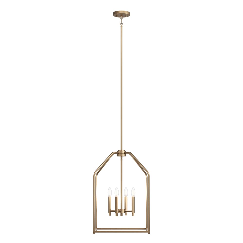 Kichler Madden 4 -Light Champagne Bronze Modern/contemporary Square Medium Hanging Pendant light 6814640