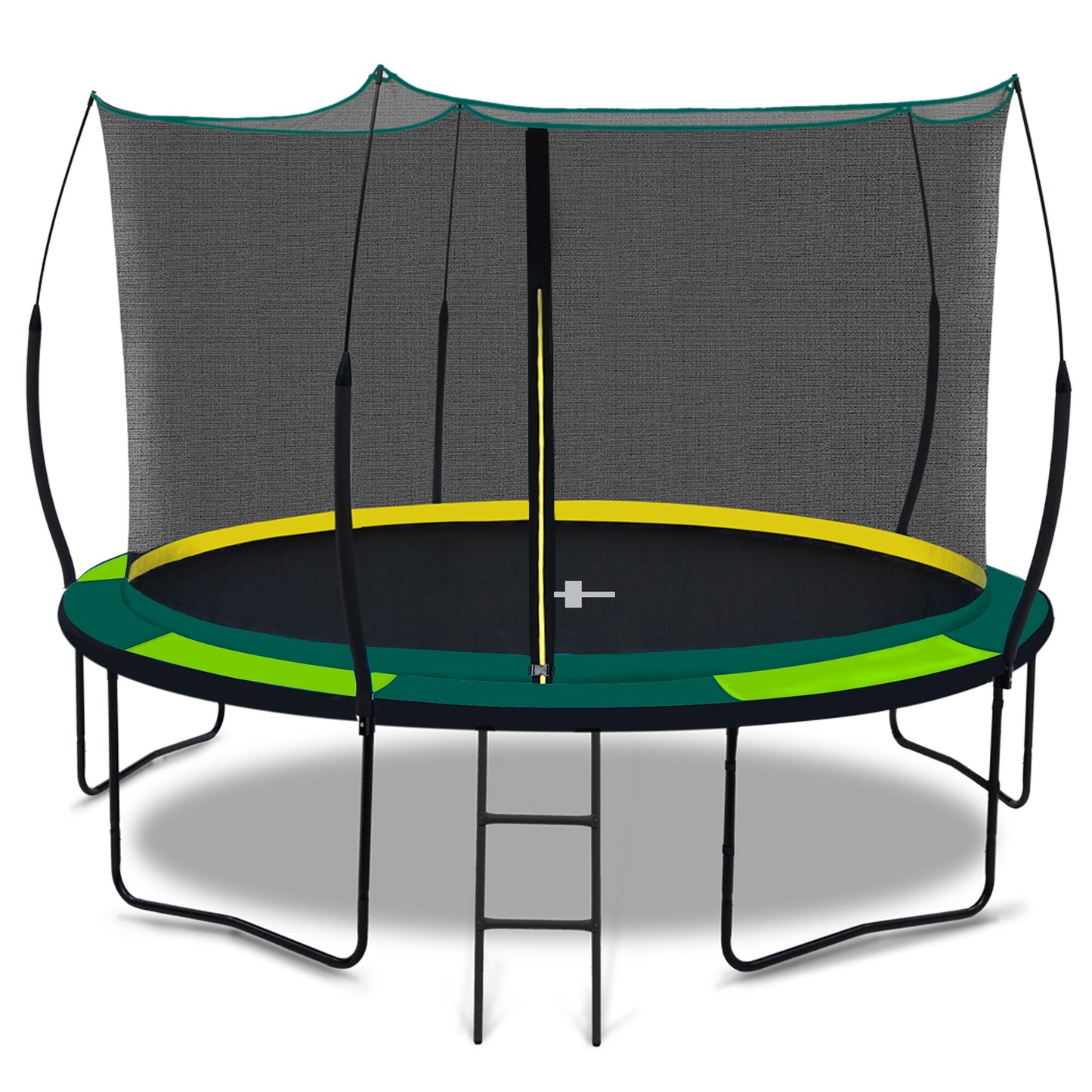 Fun Orange Trampolines for Kids and Adults 12-ft Round Backyard in Green