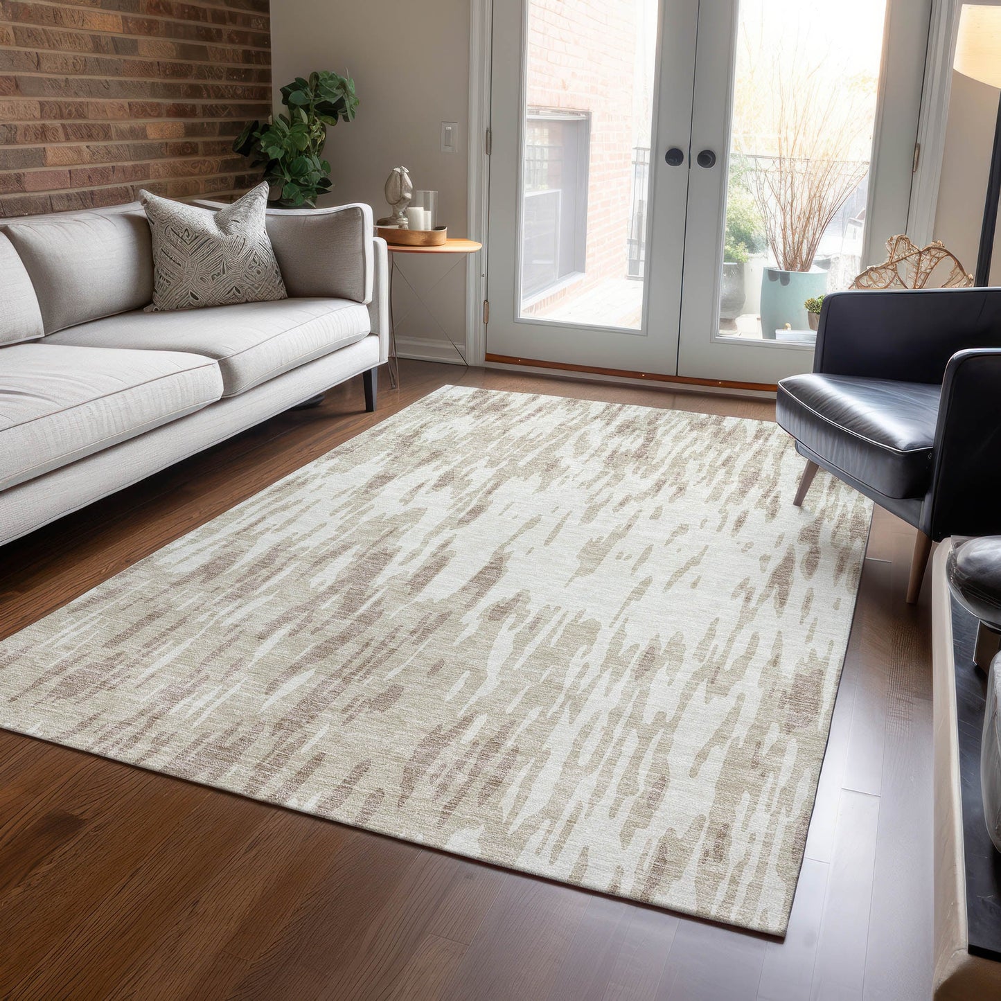 Addison Rugs Chantille ACN945IV 9 x 12 (ft) Loomed Ivory Rectangular Indoor/Outdoor Machine washable Pet Friendly Area rug