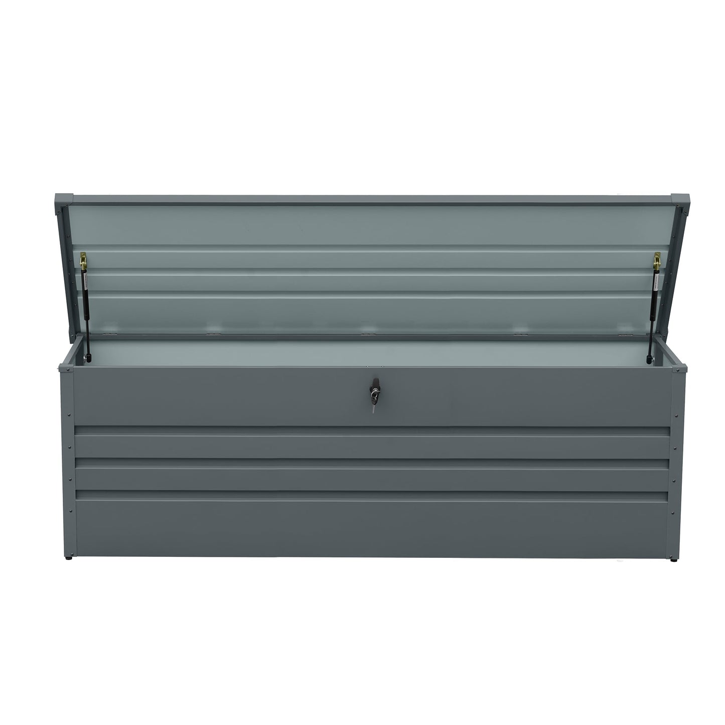 JIMSMAISON 72.8-in L x 32.2-in 260-Gallon Carbon Black Metal Deck Box