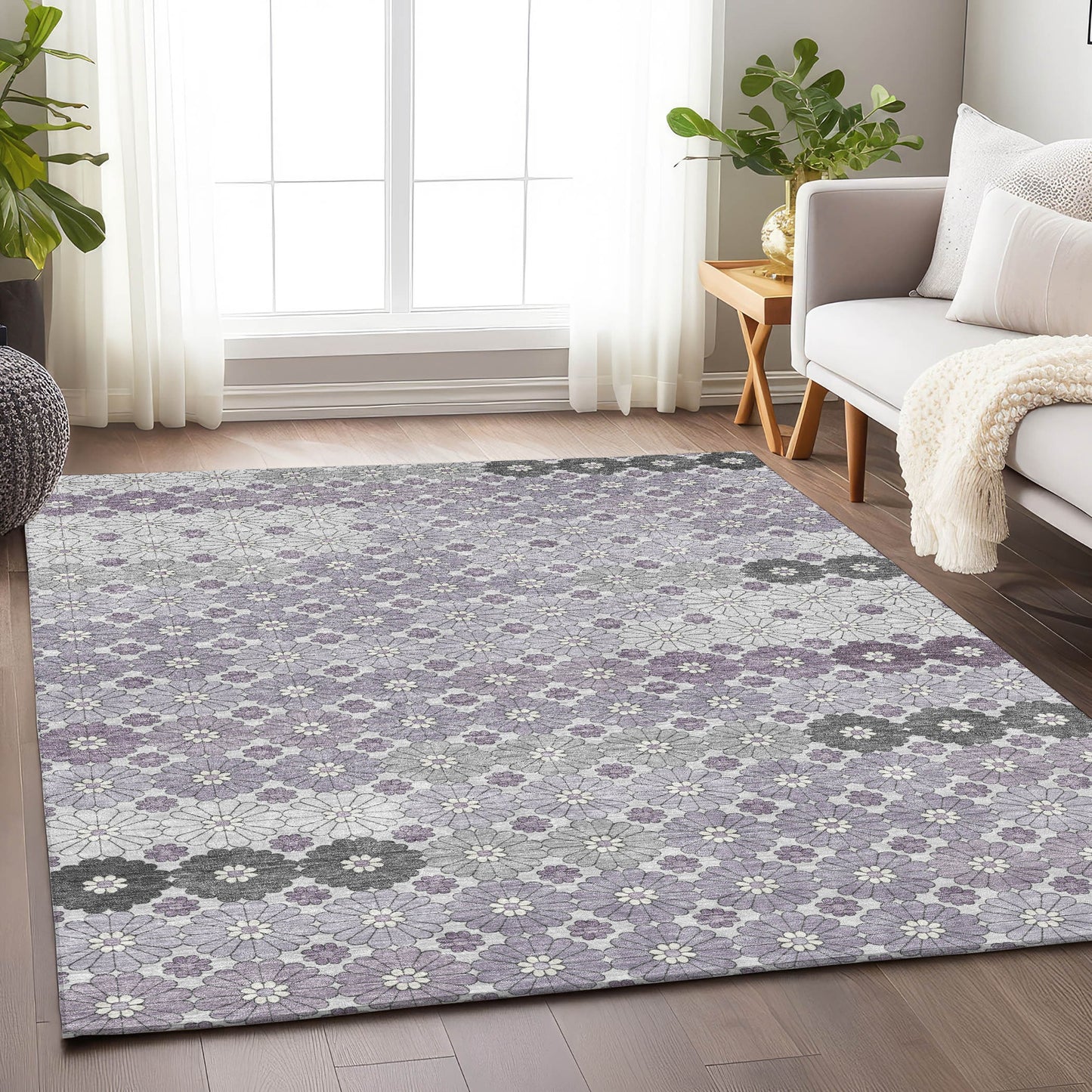 Addison Rugs Chantille ACN1678LV 9 x 12 (ft) Loomed Lavender Rectangular Indoor/Outdoor Machine washable Pet Friendly Area rug