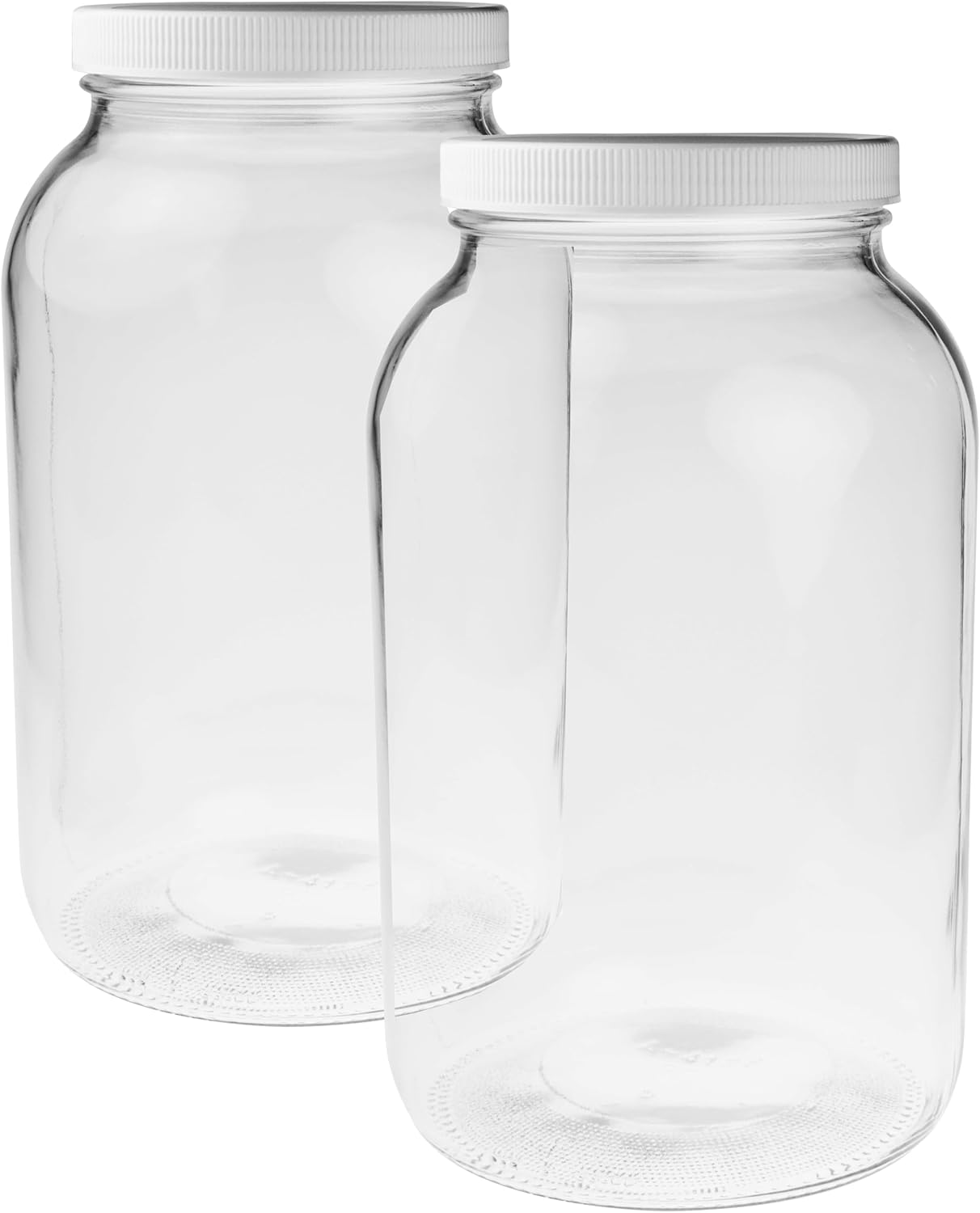 Sally's Organics Large 1 Gallon Glass Jars - Made in the USA with Wide Mouth BPA-Free Lid – Sun Tea, Fermenting, Kombucha, Pickling, and Cookie or Candy Storage Jar – USDA Certified, Dishwasher Safe