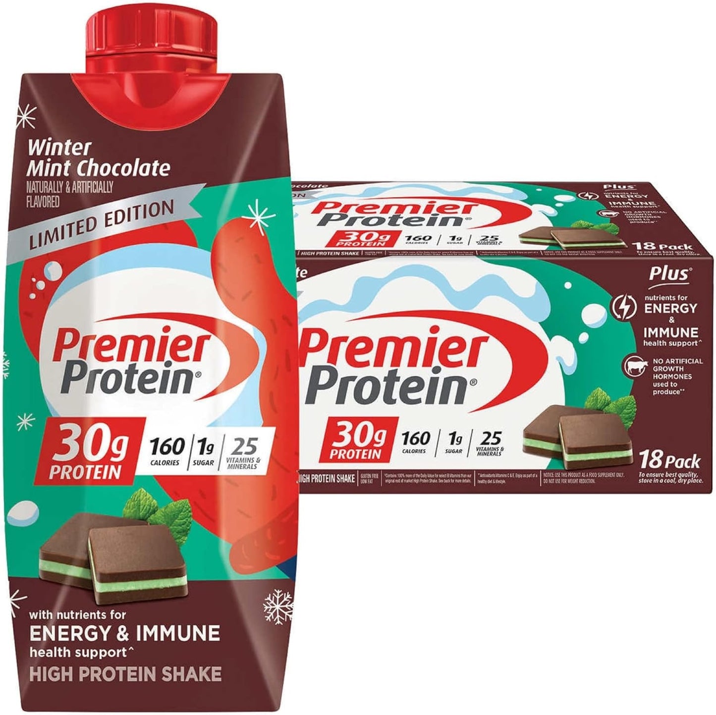 Premier Protein Shakes, 11 Fluid Ounce (Pack of 18), Bronze