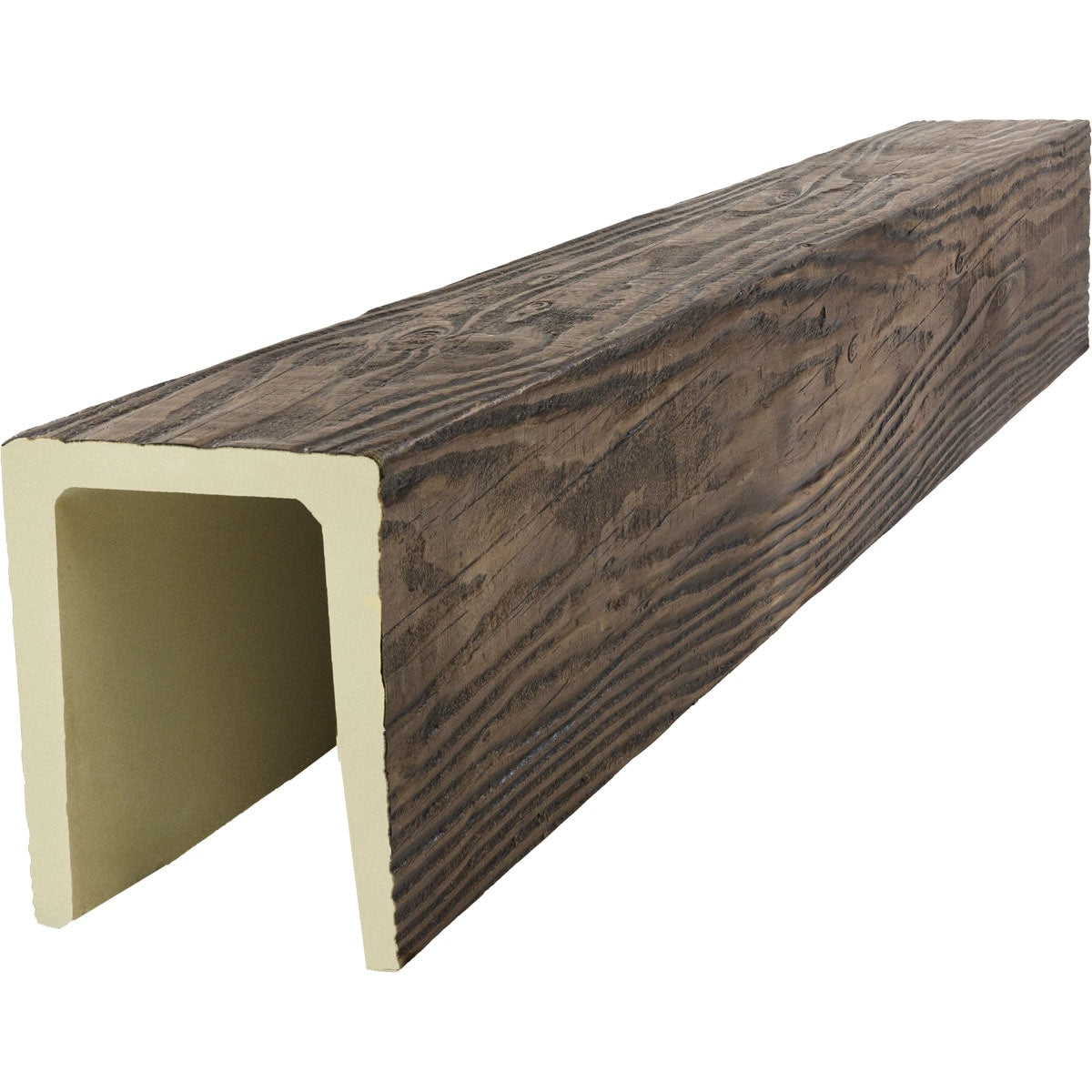Ekena Millwork 1-in x 5-1/2-in x 12-ft Kona Brown Finished Urethane U-Shaped Decorative Beam