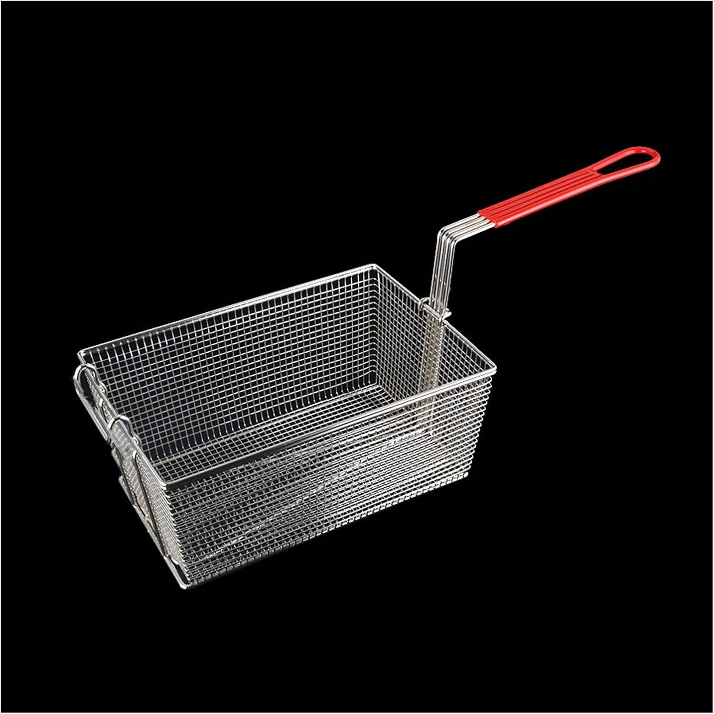 French Fry Chips Baskets Reinforced Stainless Steel Frying Basket Commercial Electric Fryer French Fries Basket for Frying Chicken, French Fries, Vegetables Kitchen Cooking Tools