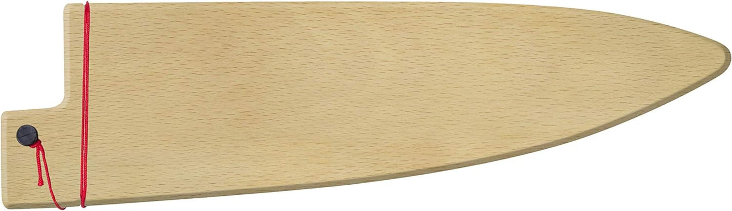 Shun Saya Sheath, Universal Fit for 7”-8” Chef and Santoku Knives, Blonde Beech Wood, Knife Edge Guard for Professional and Home Chefs