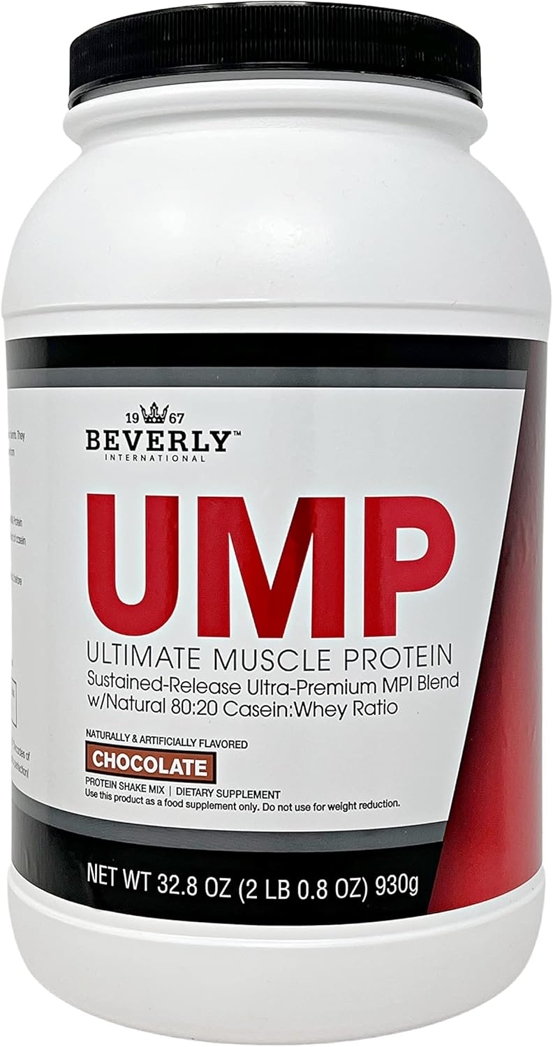Beverly International UMP Protein Powder, Chocolate. Unique Whey-Casein Ratio Builds Lean Muscle. Easy to Digest. No Bloat. (32.8 oz) 2lb .8 oz