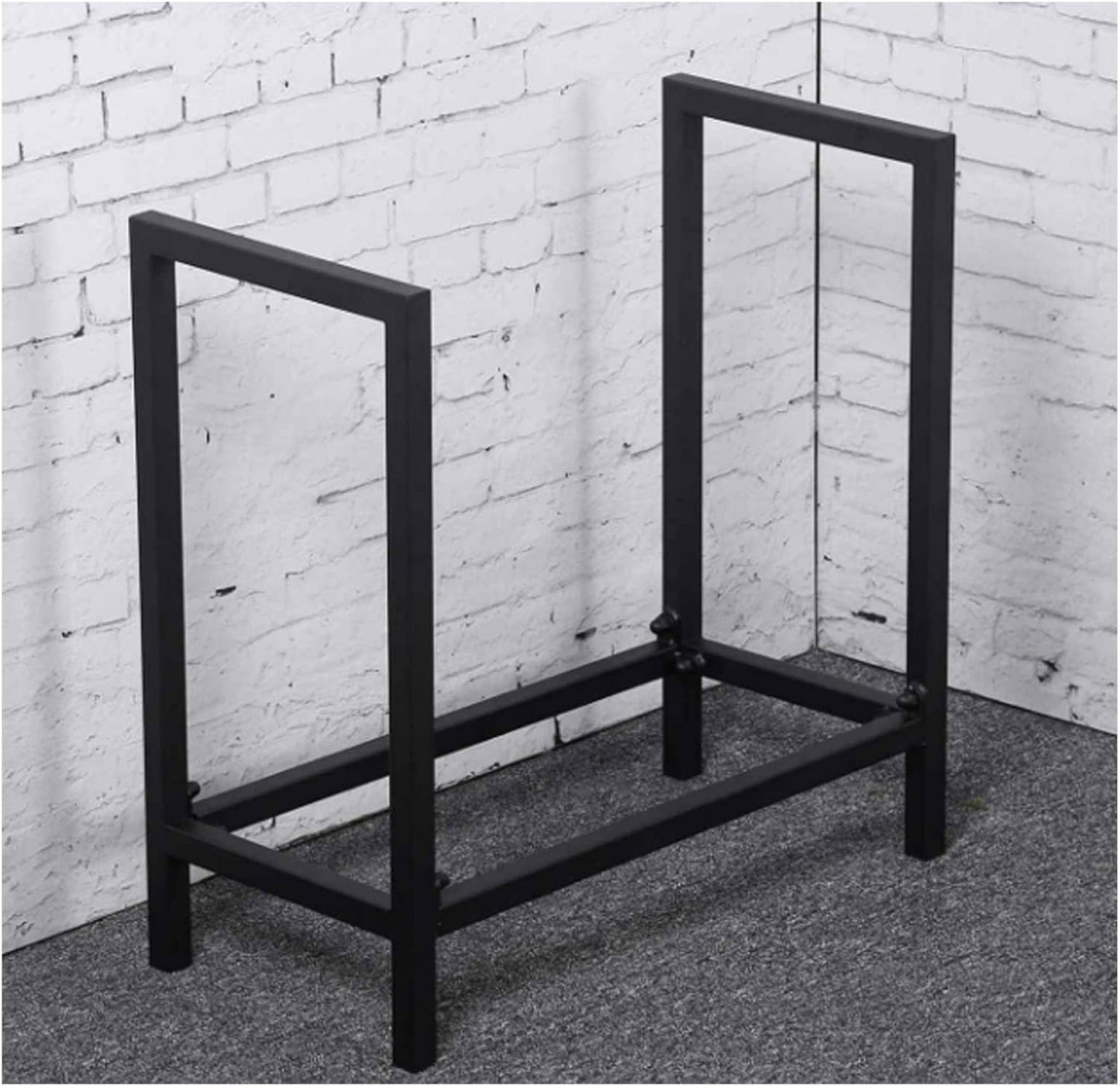 Firewood Rack White 100x25x100 cm Solid Wood Pine, Firewood Log Rack, Firewood Storage Rack Shelf, Ventilation Metal Log Store Holder for Outdoor or Indoor Wood Stand Set