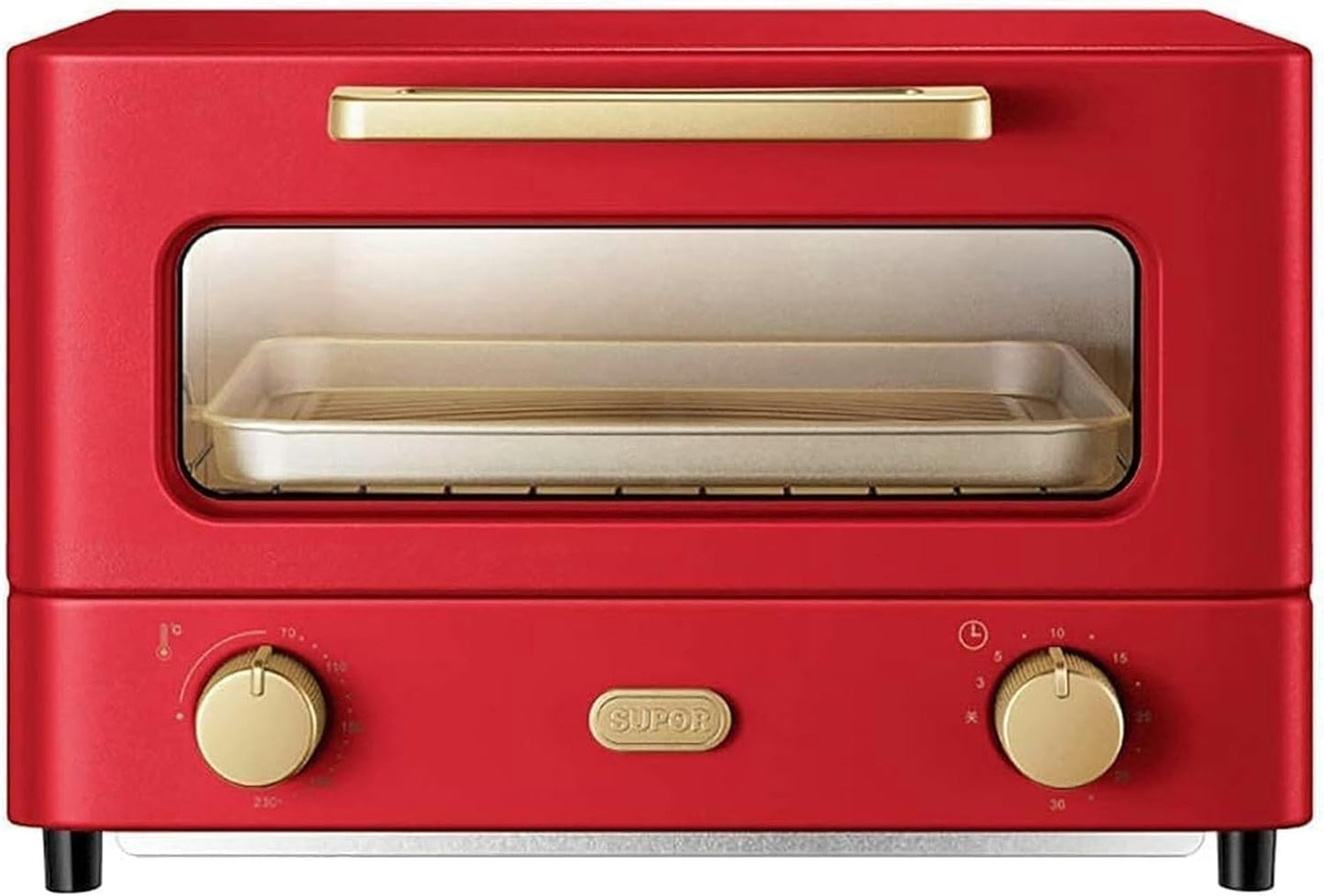 AMNOOL Automatic Mini Oven,12L Electric Oven Multifunction Baking Machine 1000W Cake Pizza Oven 30 Minutes Timing Kitchen Convection Oven Aesthetic and Practical-1*