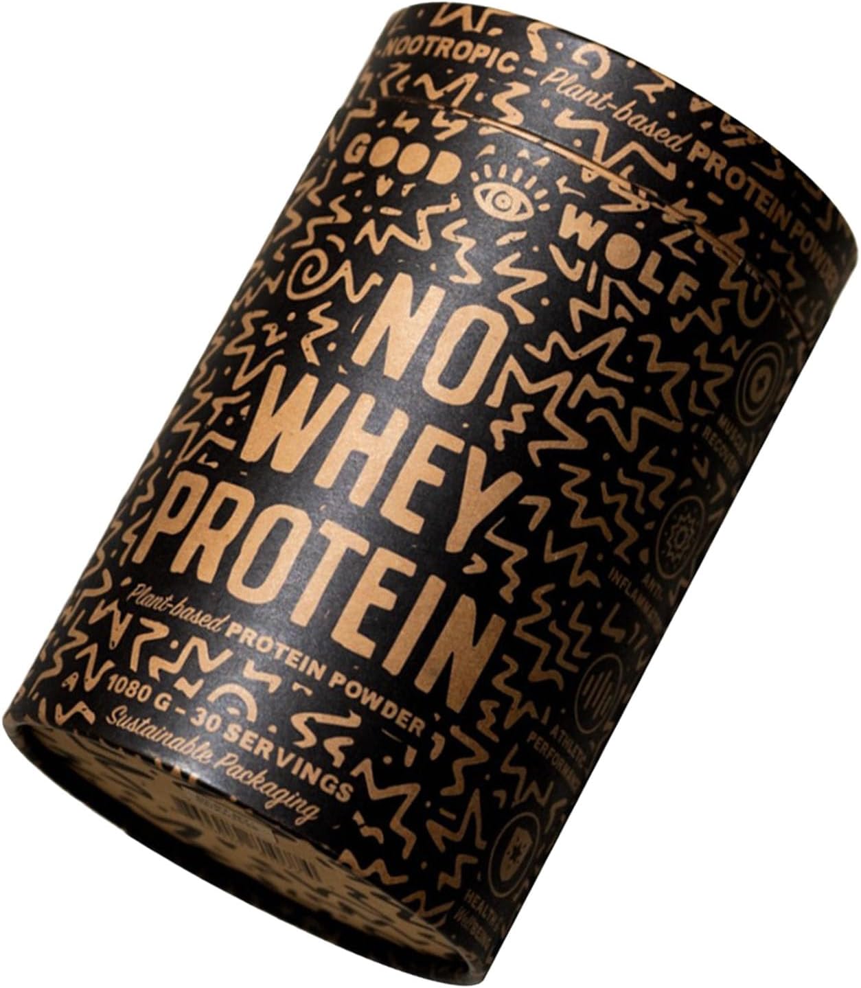 Good Wolf Vegan Protein Powder, Organic Protein, Vegan Protein, 21 Grams of Protein per Serving, 1080g / 30 Servings, Zero Plastic Packaging