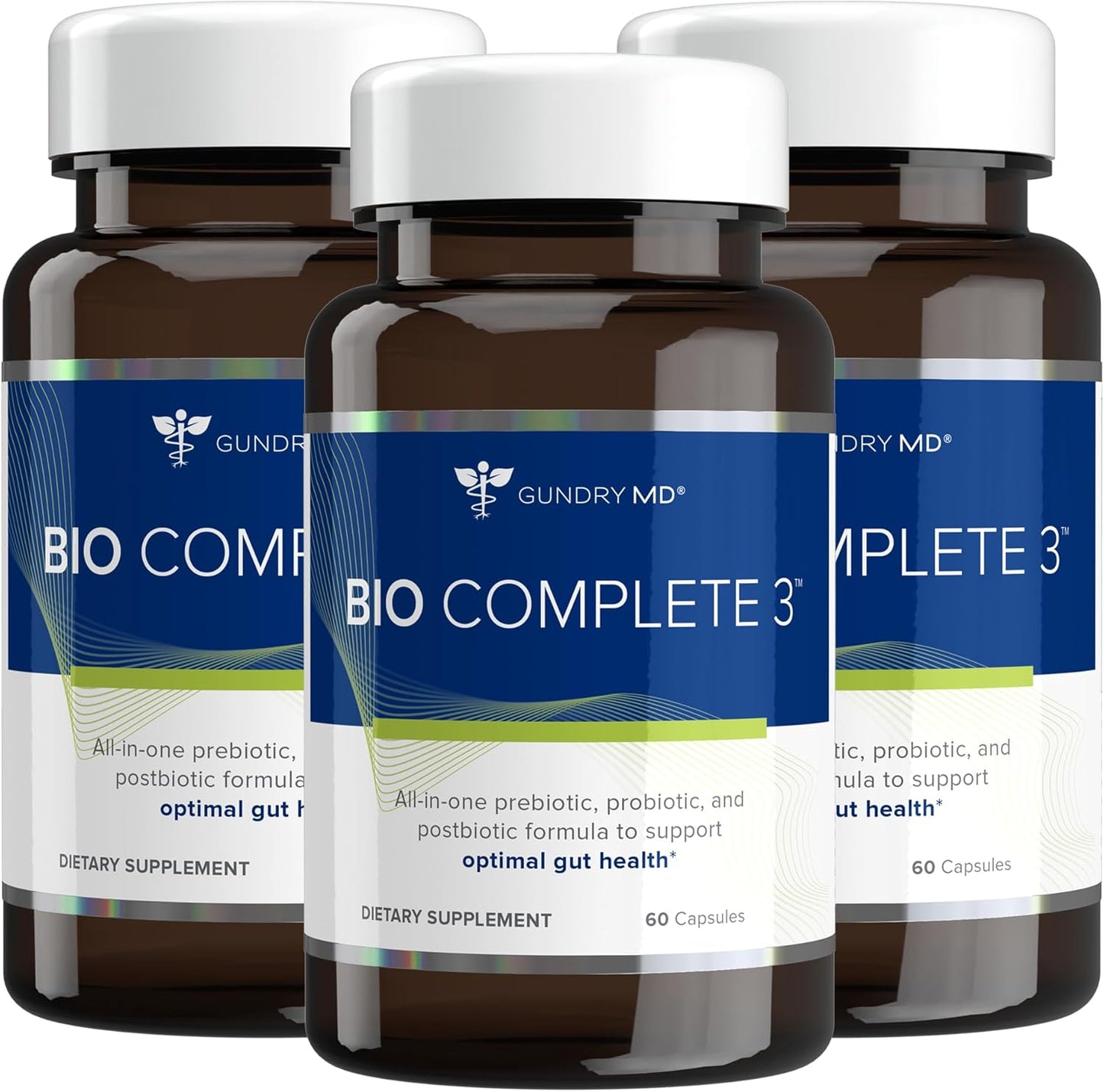Gundry MD® Bio Complete 3 - Prebiotic, Probiotic, Postbiotic to Support Optimal Gut Health, 30 Day Supply (90 Day Supply)