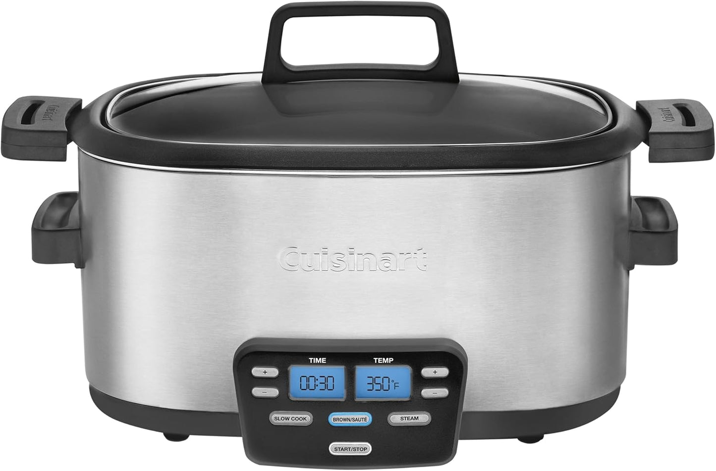 Cuisinart MSC-600 3-In-1 Cook Central 6-Quart Multi-Cooker: Slow Cooker, Brown\/Saute, Steamer, Silver