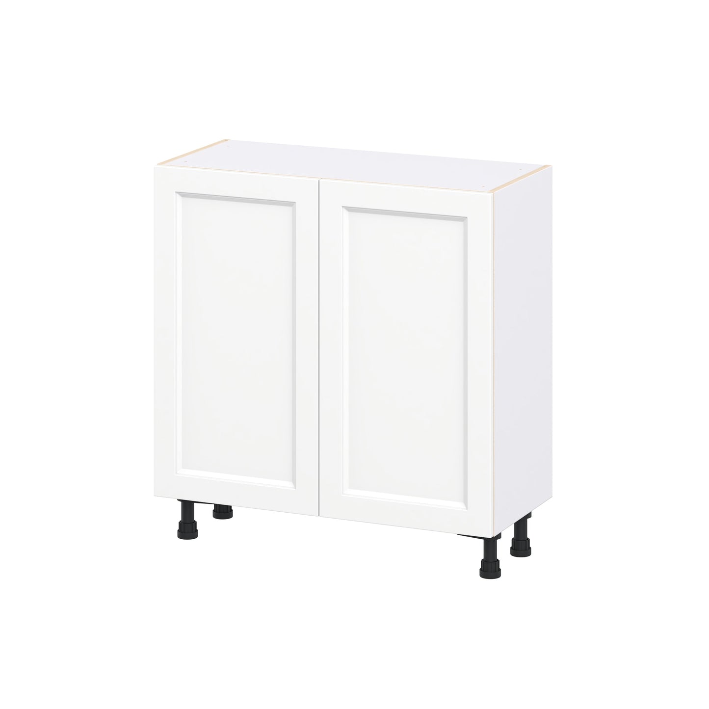 Hugo&Borg Riviera 33-in W x 34.5-in H x 14-in D Bright White Base Fully assembled Cabinet Recessed Panel