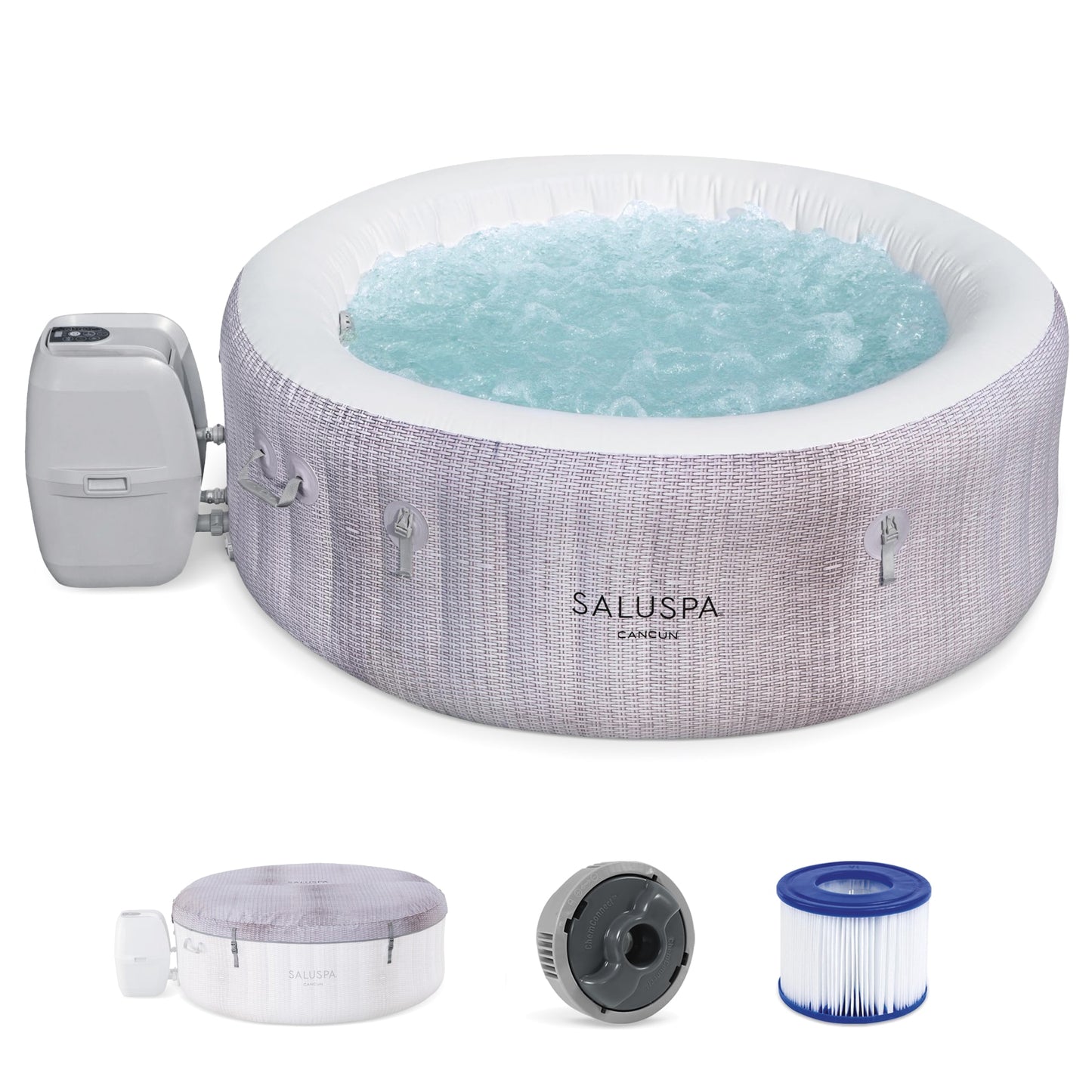 Bestway SaluSpa Cancun 2 to 4 Person Inflatable Hot Tub Energy-Efficient Spa