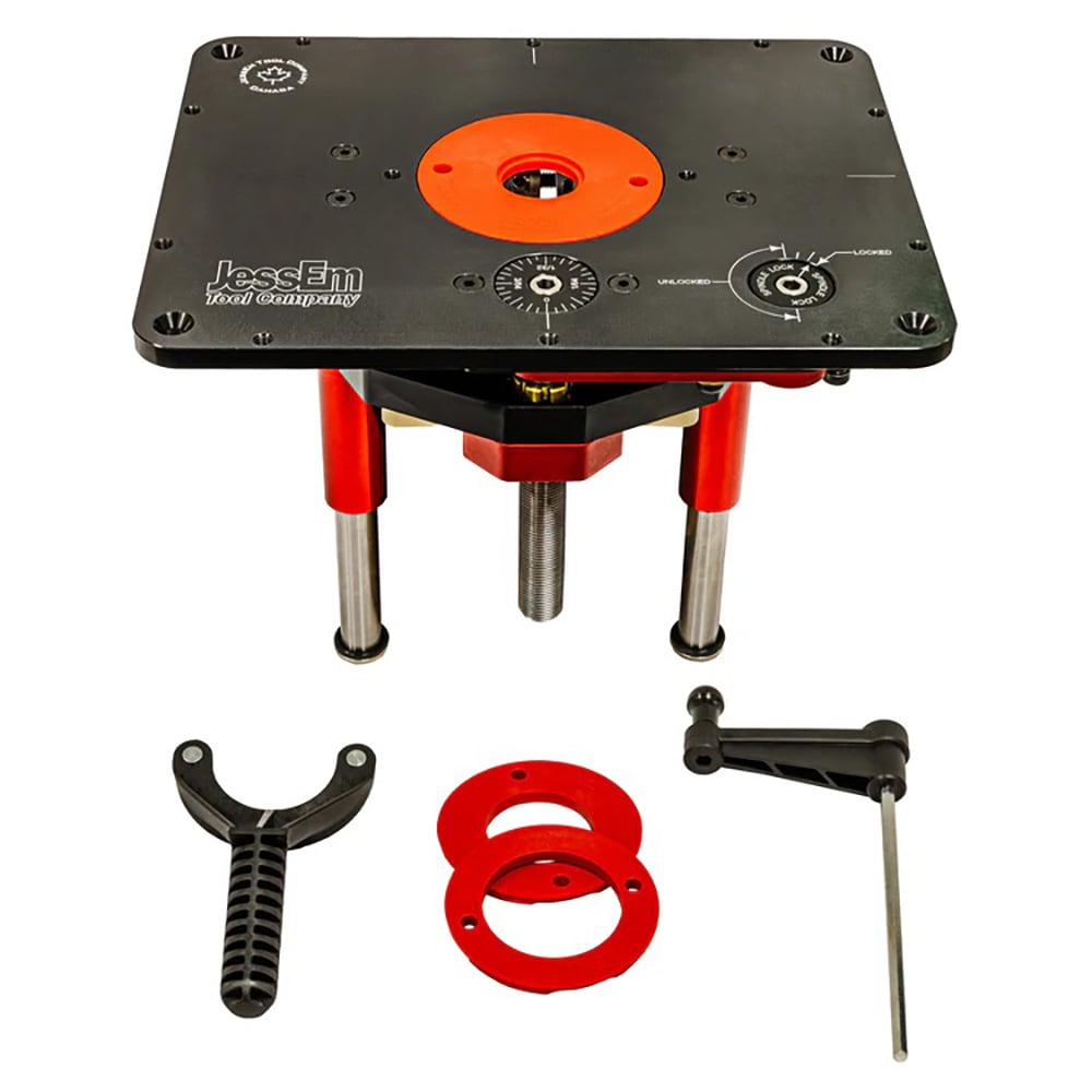 JessEm 02121 Mast-R-Lift II Router Lift - 8-1/4'' x 11-3/4'' Precision Router Table Lift