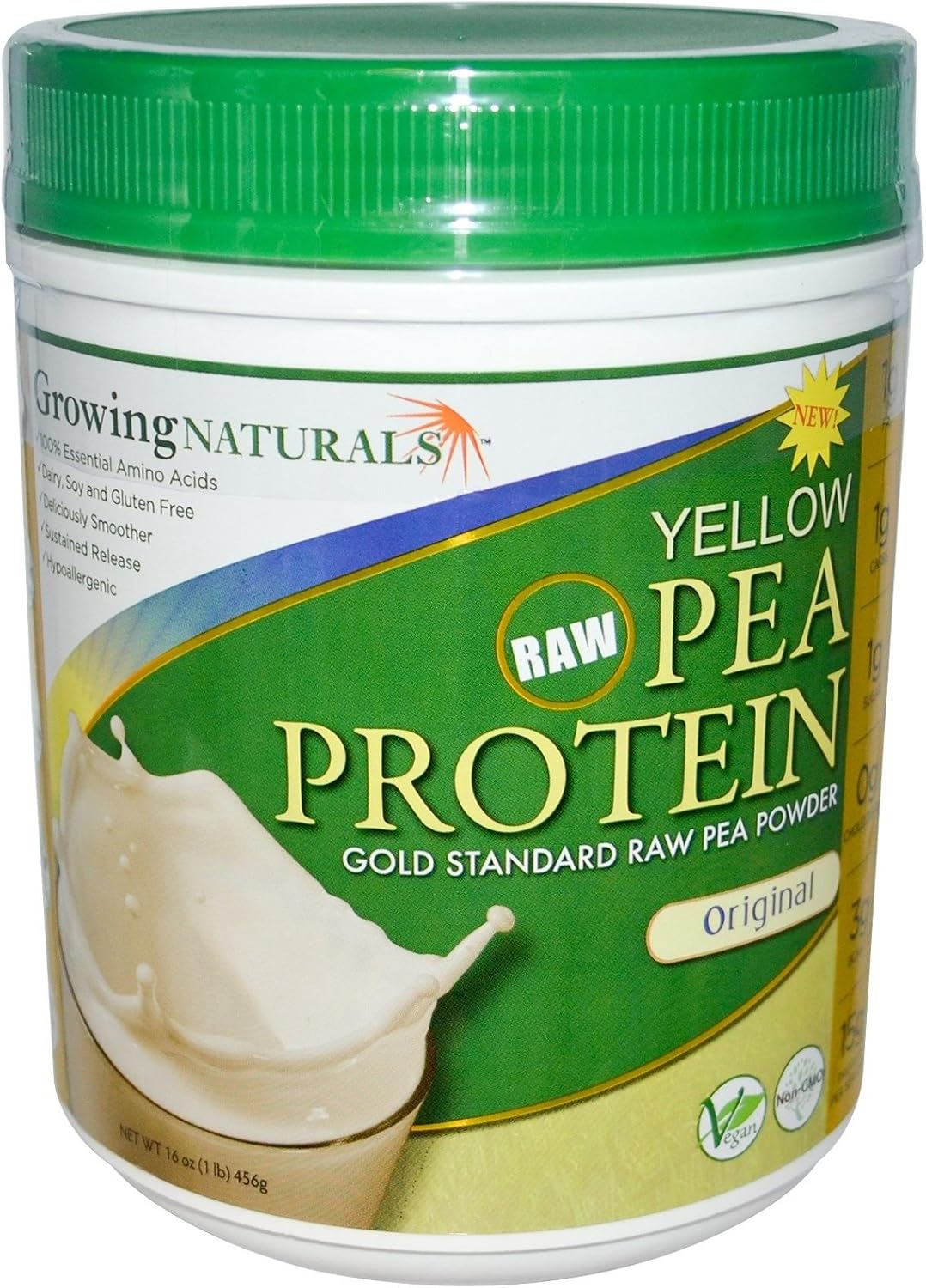 Raw Yellow Pea Protein Original - 16 oz.