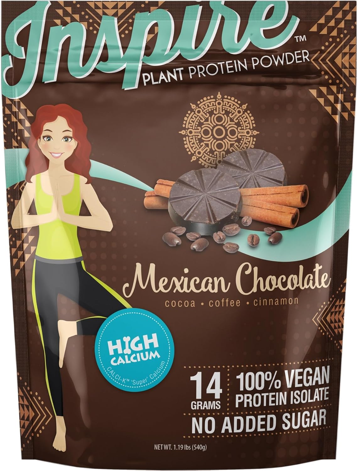 Inspire 14g Plant Based Protein Isolate Powder - Mexican Chocolate