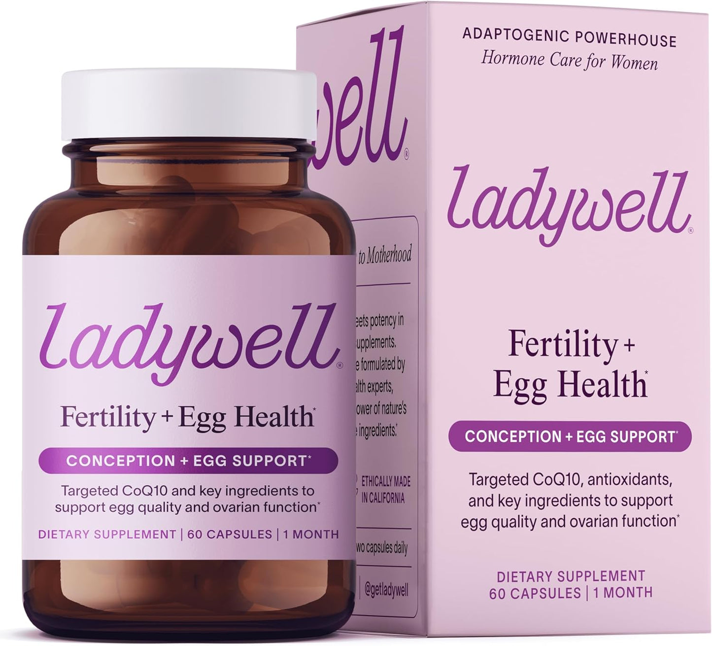 Fertility + Egg Health | Fertility Booster | Ovarian Health, Egg Quality, Ovulation & Healthy Conception Support | CoQ10, Folate + Key Ingredients | Science-Backed Women’s Supplement, 60 Ct