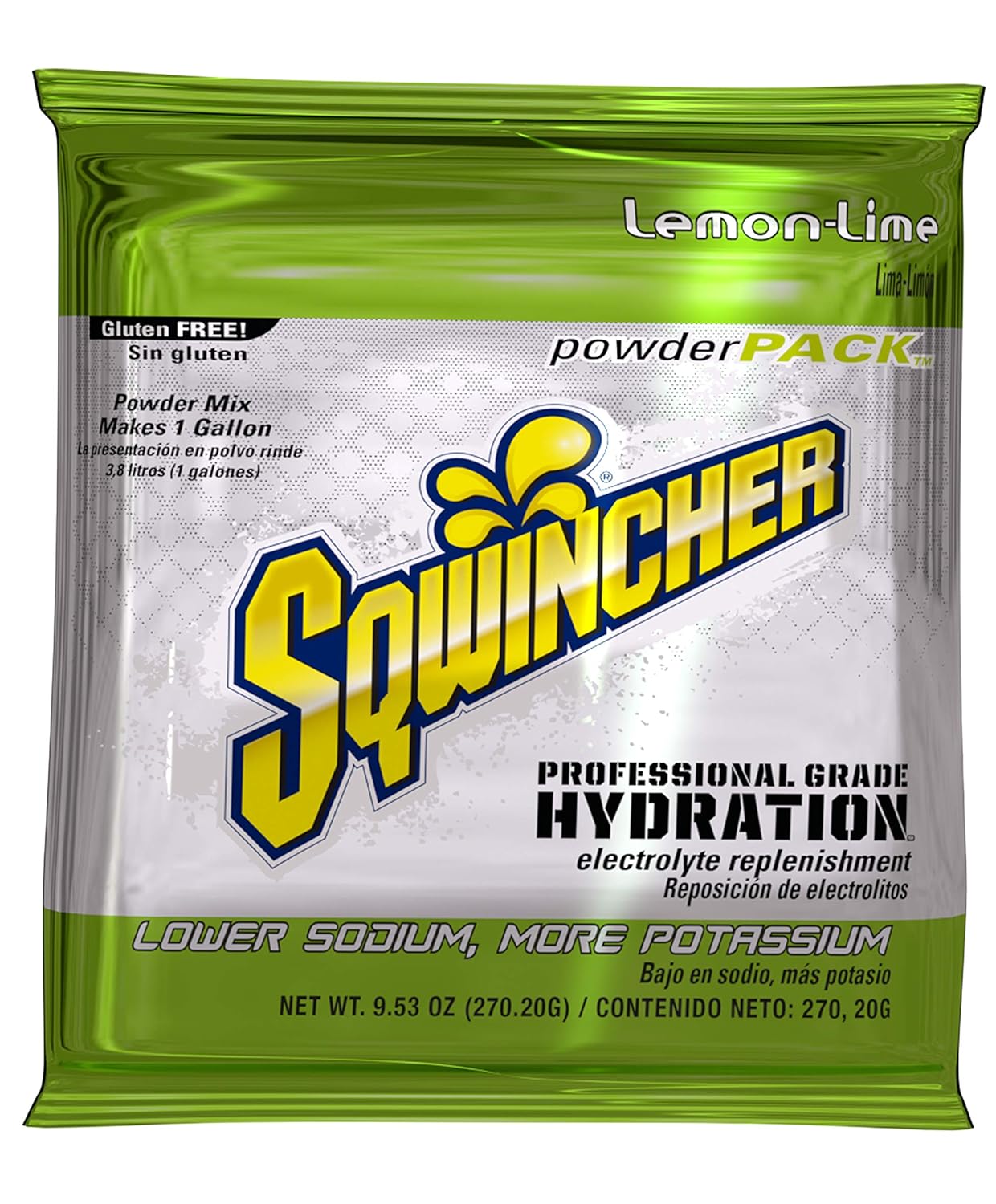 Sqwincher Powder Pack Oral Electrolyte Solution Lemon-Lime Flavor 9.53 oz. Packet 20 Ct