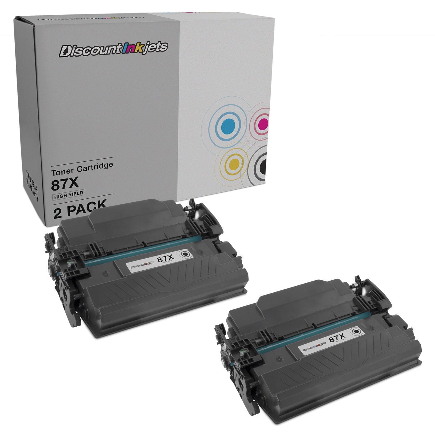 DI Compatible HP 87X CF287X High Yield Toner Cartridge (Black 2-Pack) Compatible with M506n, M506dn, M527dn, MFPM527c, M506dh, M501n, M501dn, Flow MFPM527z