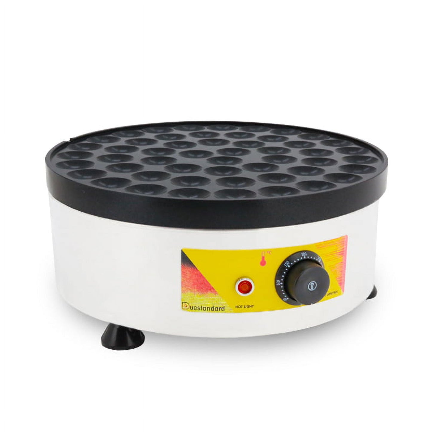 EQCOTWEA Mini Muffin Waffle Machine Dutch Crepe Maker Round Nonstick 52PCS