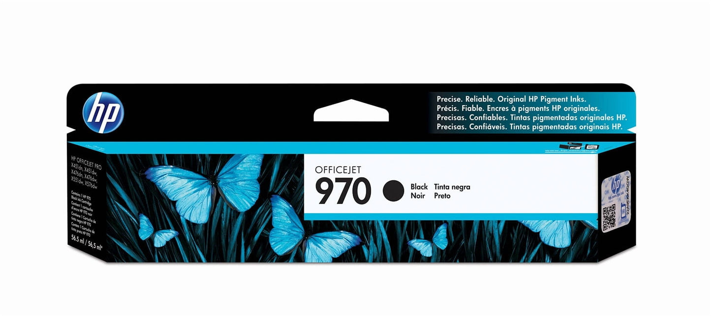 HP 970 Black Original Ink Cartridge, ~3,000 pages, CN621AM